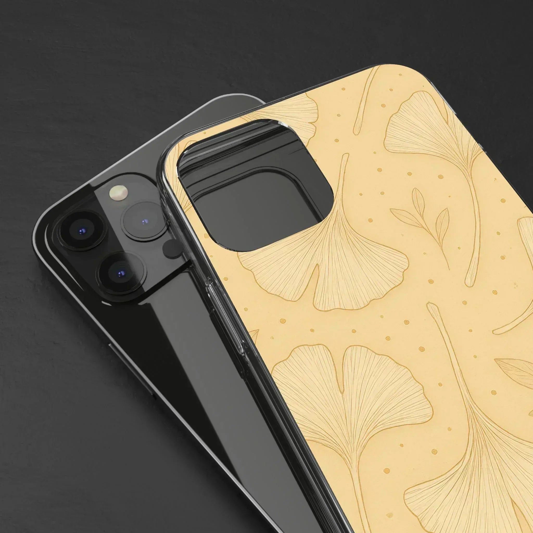 Ginkgo floral phone case for iPhone 12-16 and Galaxy S21 - KARARMDESIGN