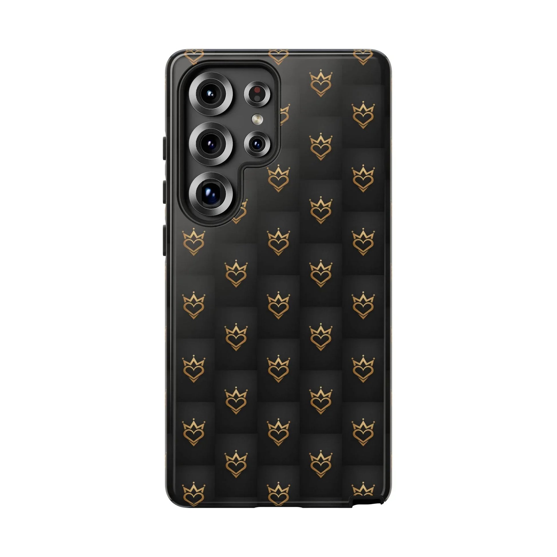 Crowned Heart Doodle Phone Case for iPhone 11-17 & Galaxy S10-S25 - KARARMDESIGN