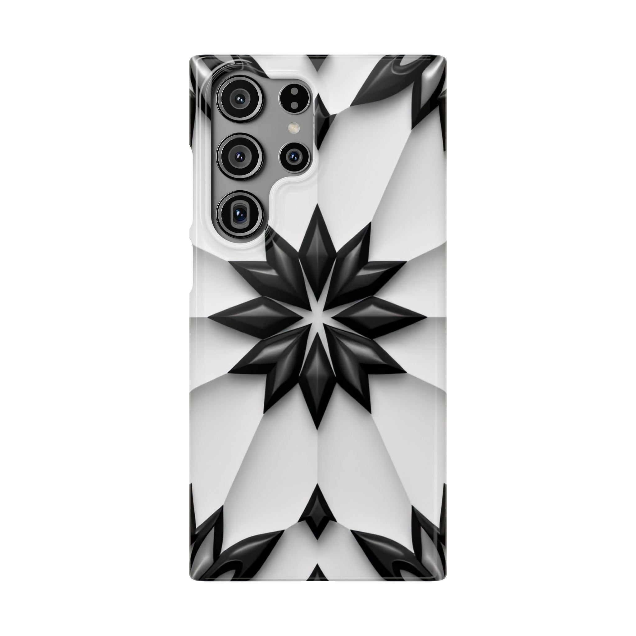 Black & White Geometric Snap Case for iPhone & Samsung Galaxy