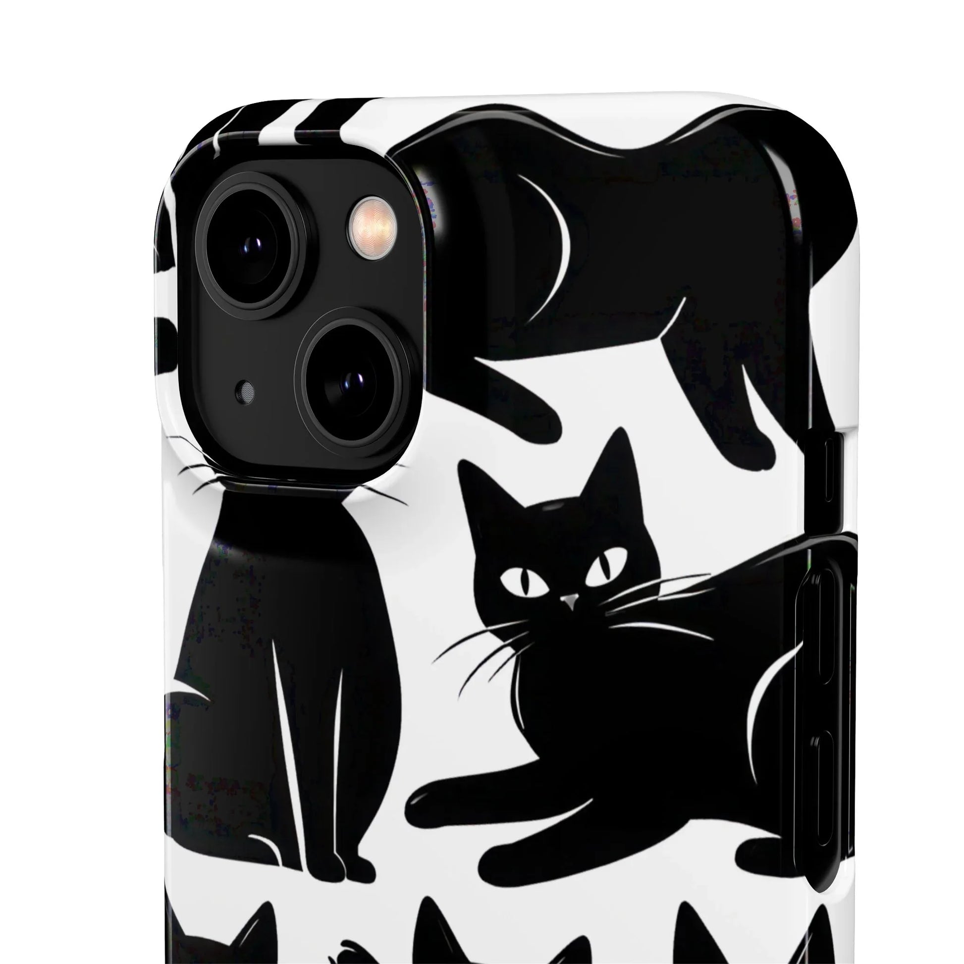 Black Cats Phone Case for iPhone 11-17 and Galaxy S20-S25 - KARARMDESIGN