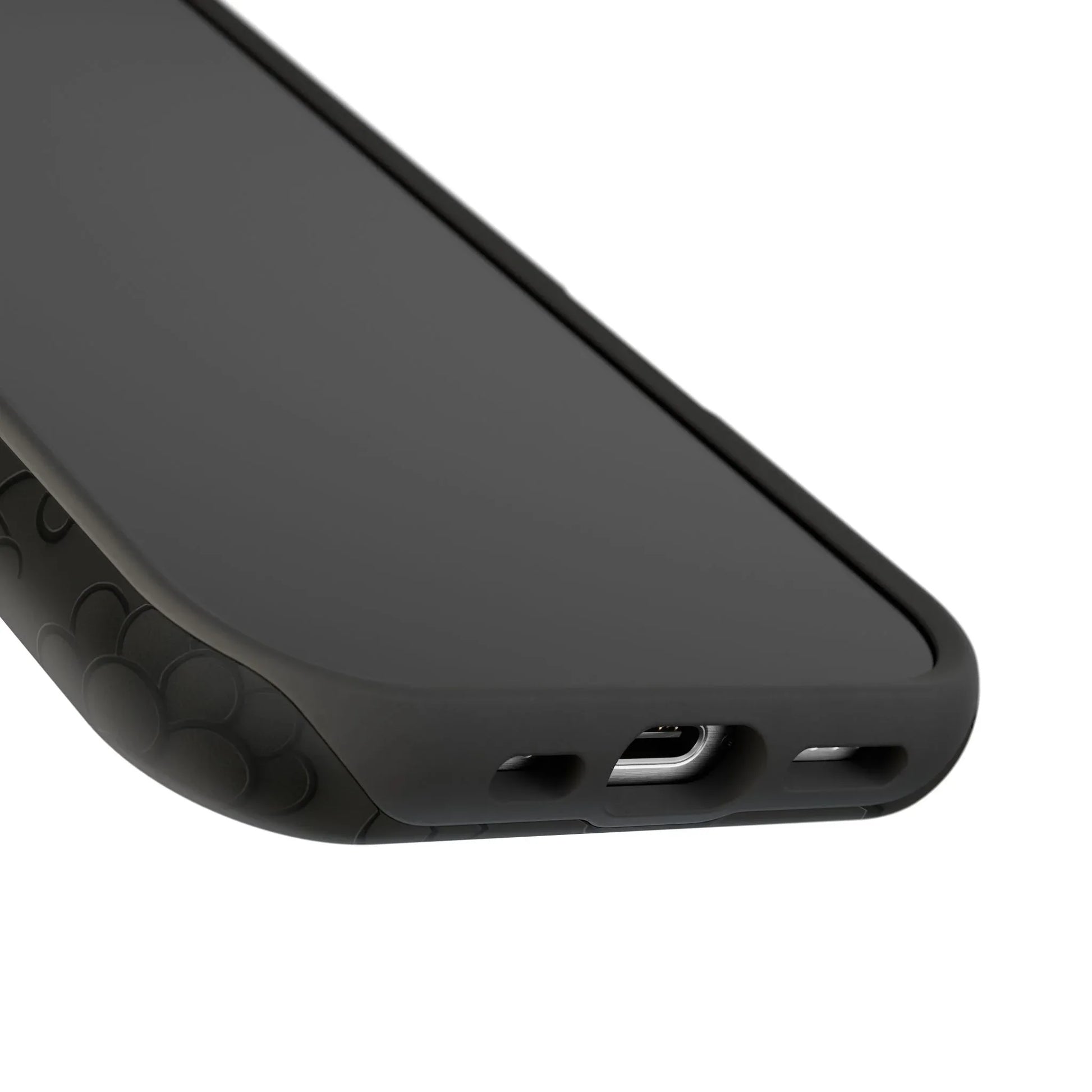 Elegant Embossed Grape Leaf Black Phone Case for iPhone and Galaxy - KARARMDESIGN
