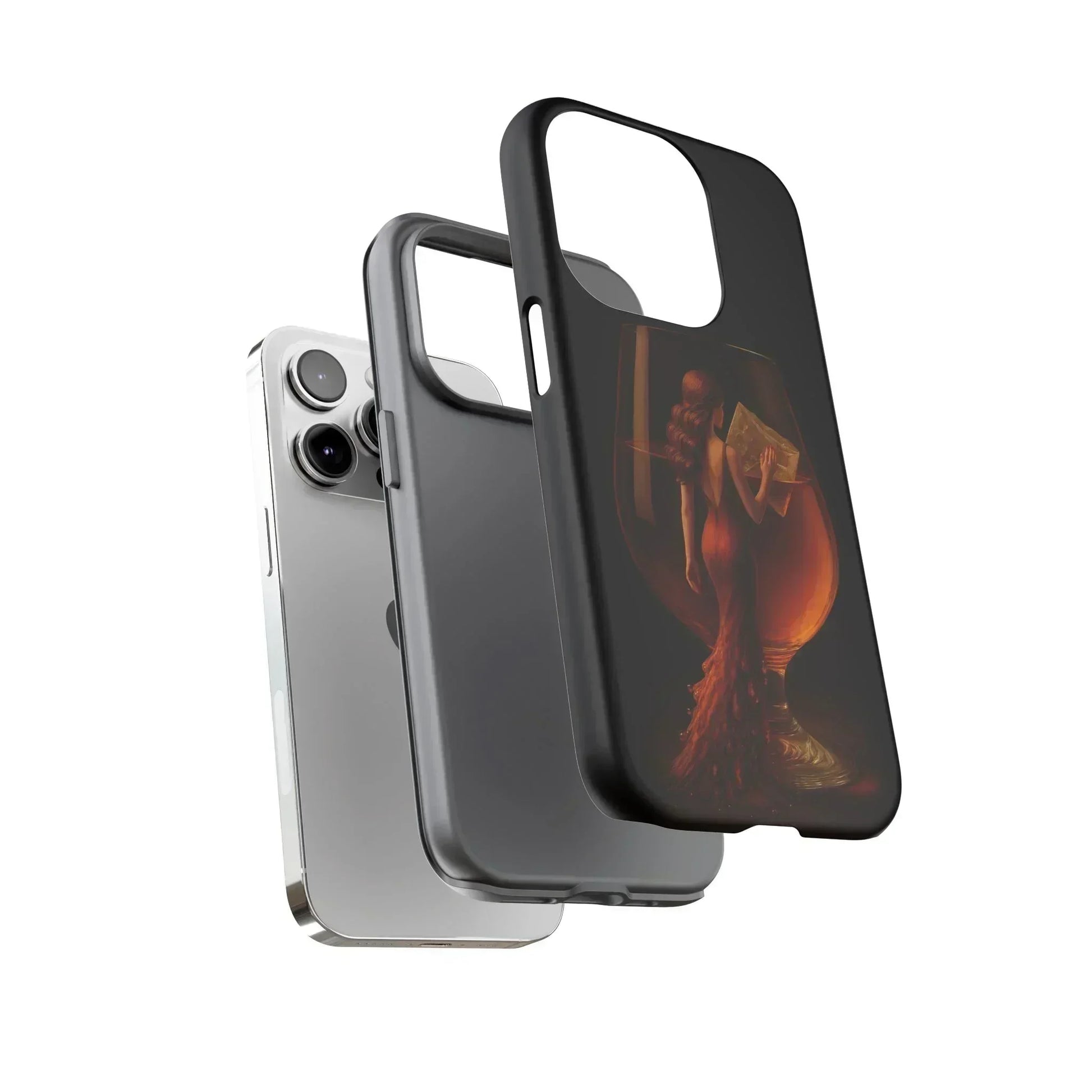 Elegant Midnight Lady Phone Case for iPhone 8-16 and Google Pixel up to 9 Models - KarArmDesign
