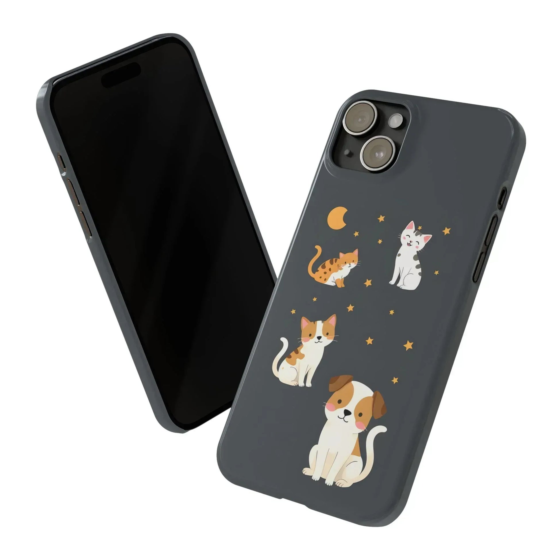 Cute Cat and Dog Phone Case for iPhone 11-17 - KARARMDESIGN