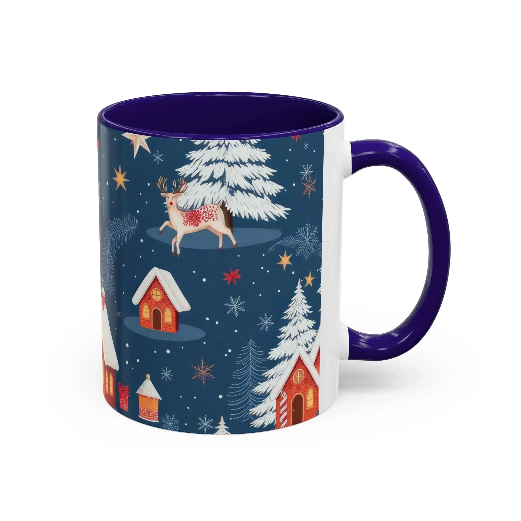 Dark Blue Christmas Mug - Colorful Mugs (11oz, 15oz) - KARARMDESIGN