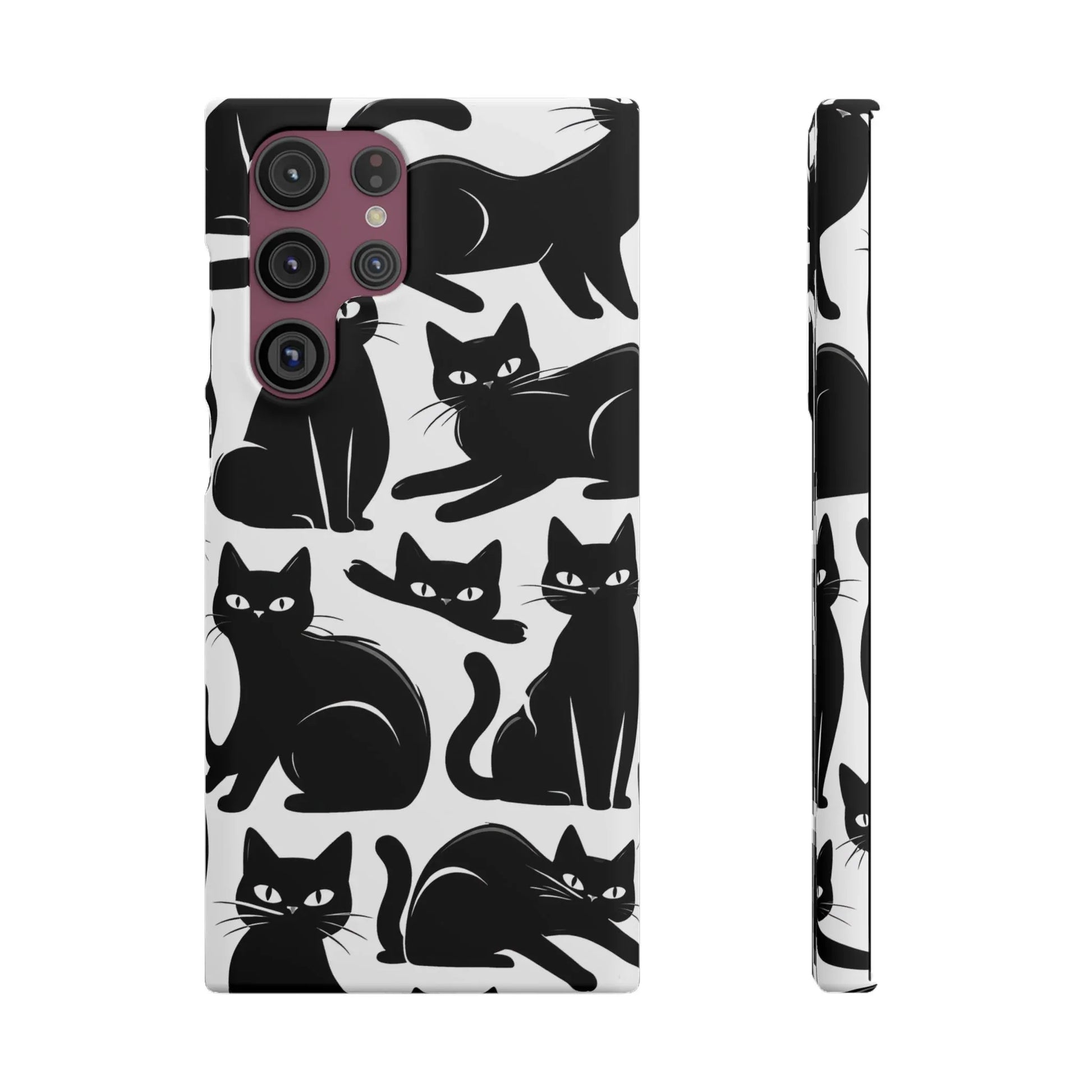 Black Cats Phone Case for iPhone 11-17 and Galaxy S20-S25 - KARARMDESIGN
