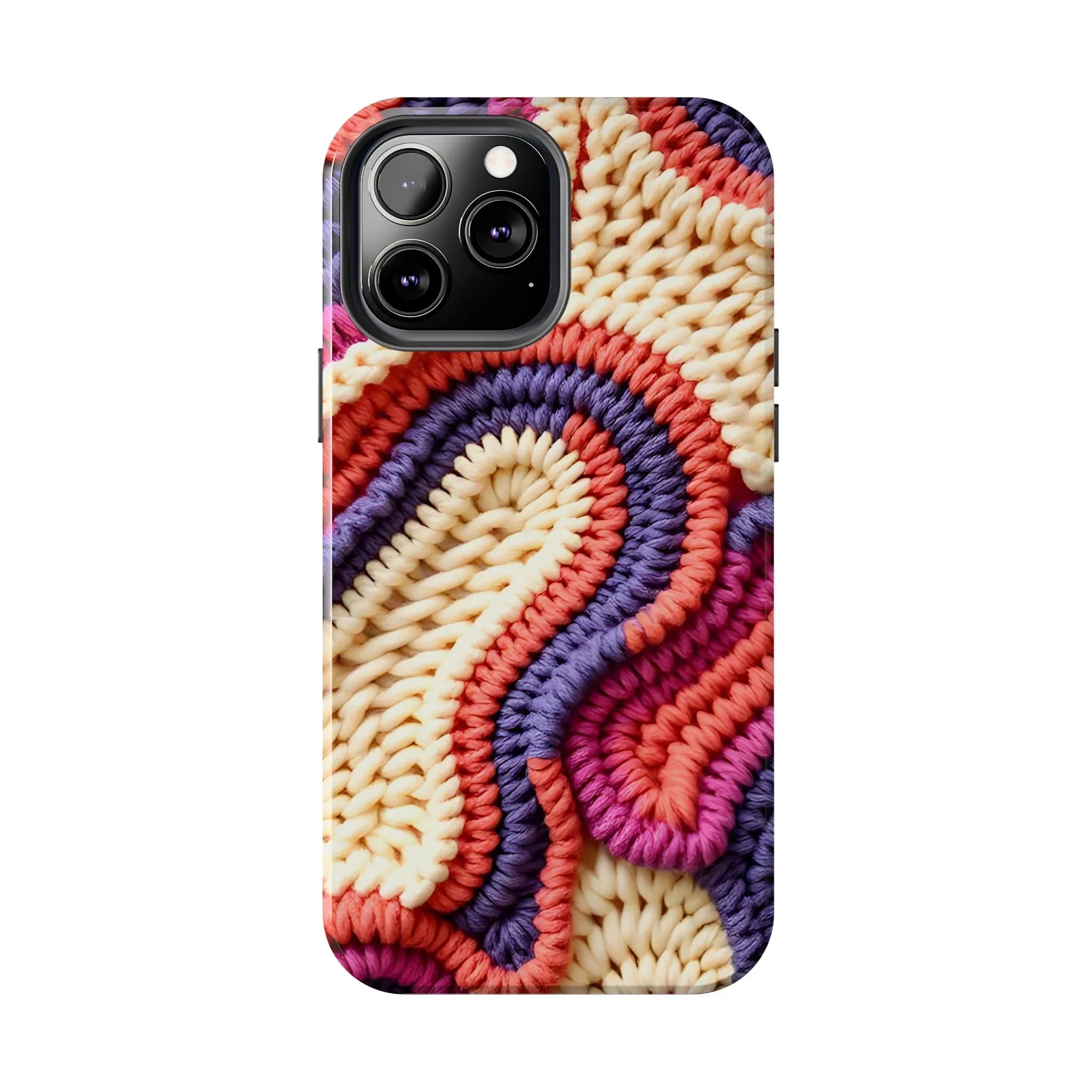 Handwoven Textile Art Phone Case for iPhone 11-17 and Galaxy S21-S25 - KARARMDESIGN