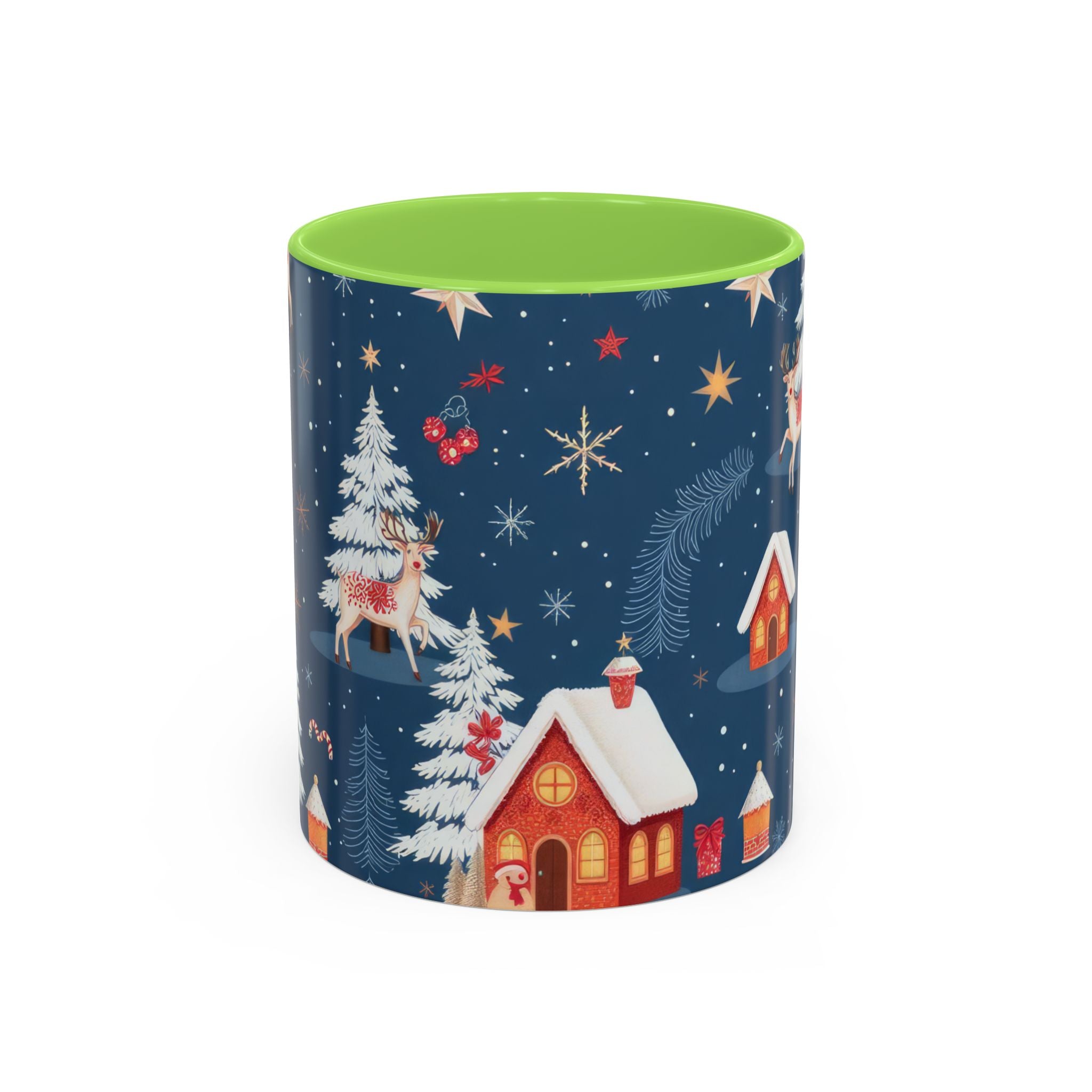 Dark Blue Christmas Mug - Colorful Mugs (11oz, 15oz)
