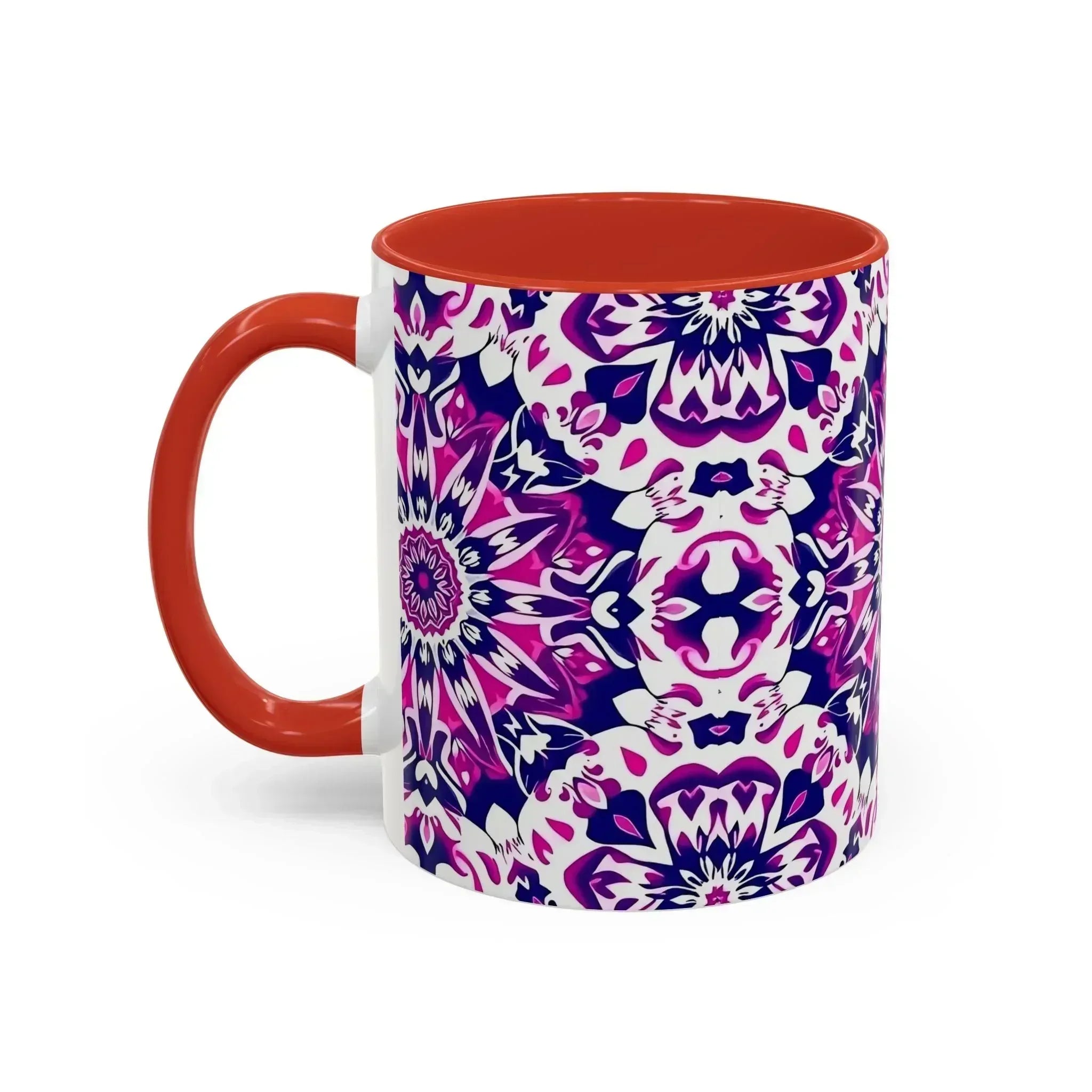 Vibrant Mandala Burst Ceramic Coffee Mug -11 & 15oz - KARARMDESIGN