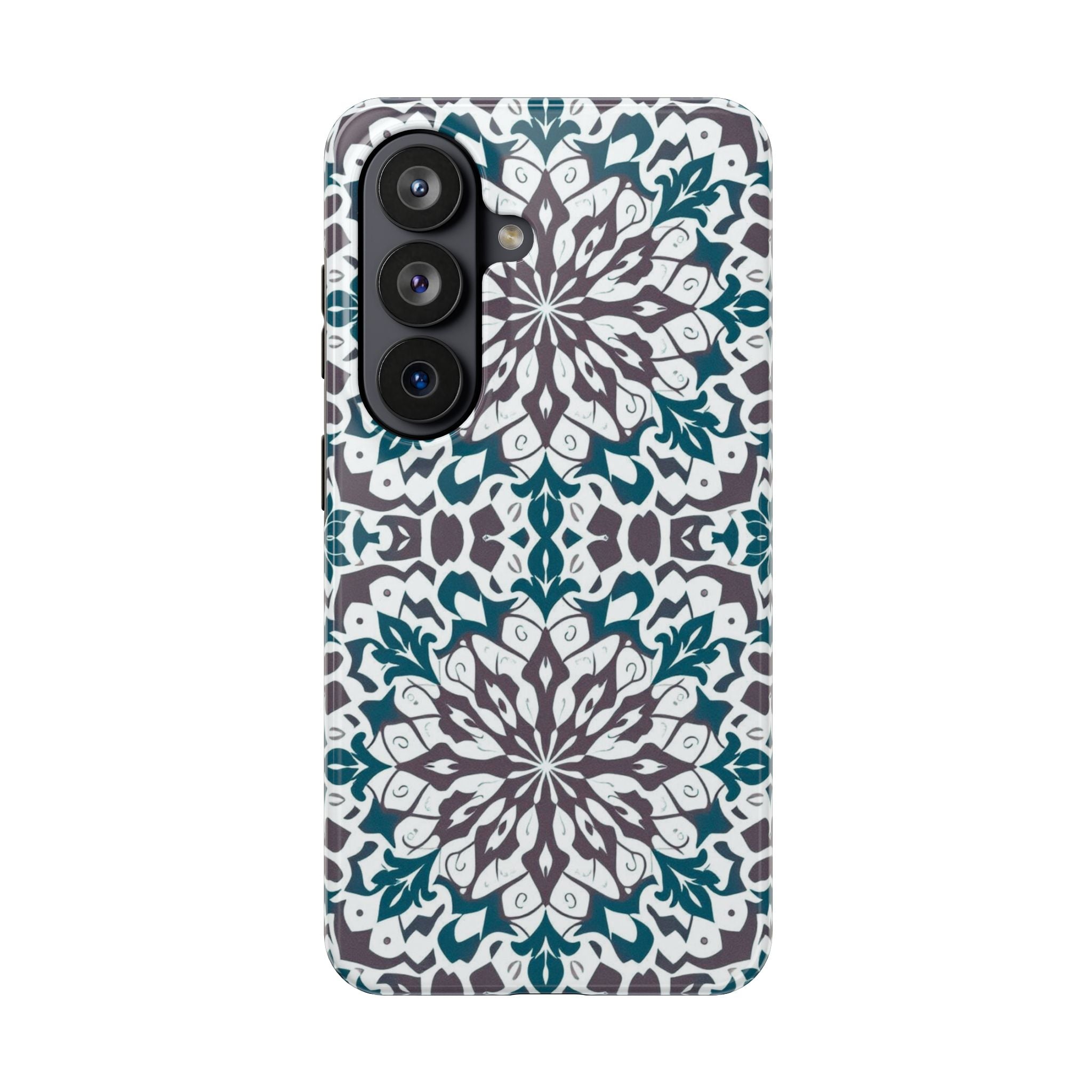 Symmetrical Mandala Phone Case for iPhone 11-17 and Galaxy S21-S25