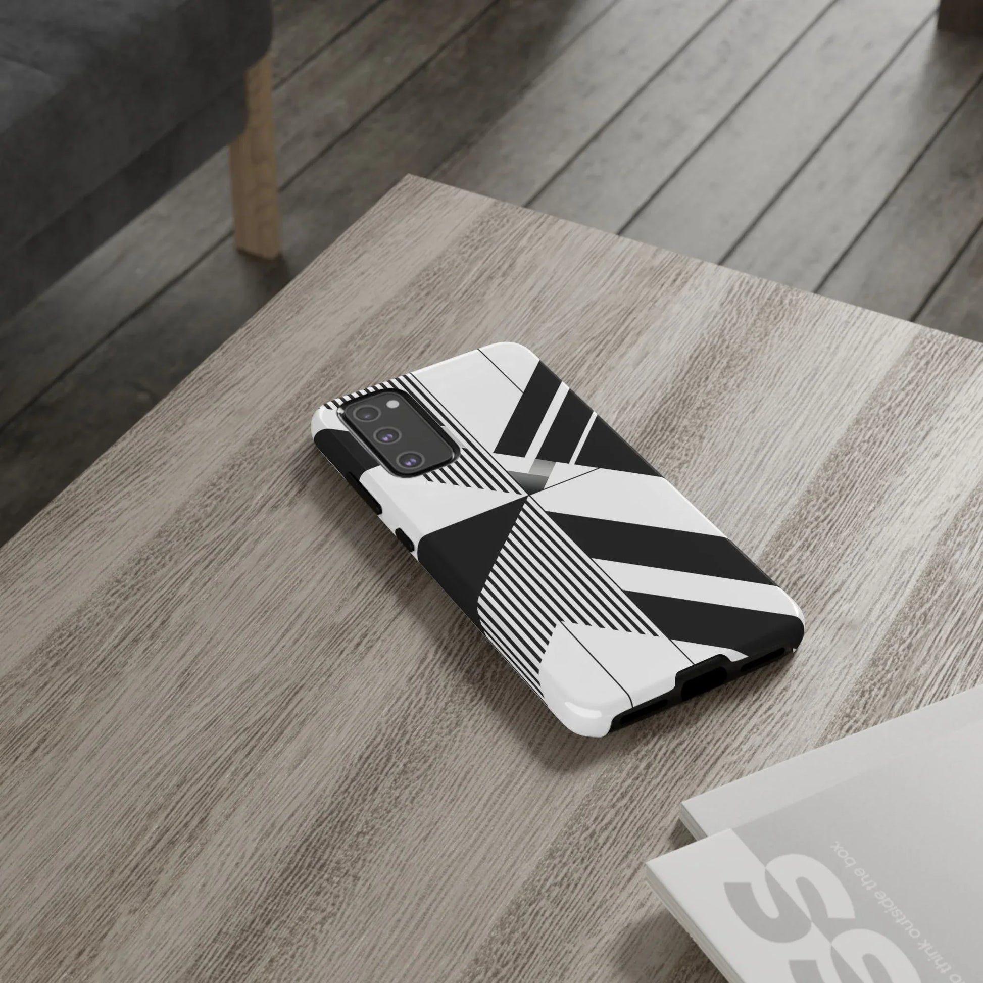 Monochrome Tough Phone Case for iPhone 11-16 and Galaxy S20–S25 - KARARMDESIGN