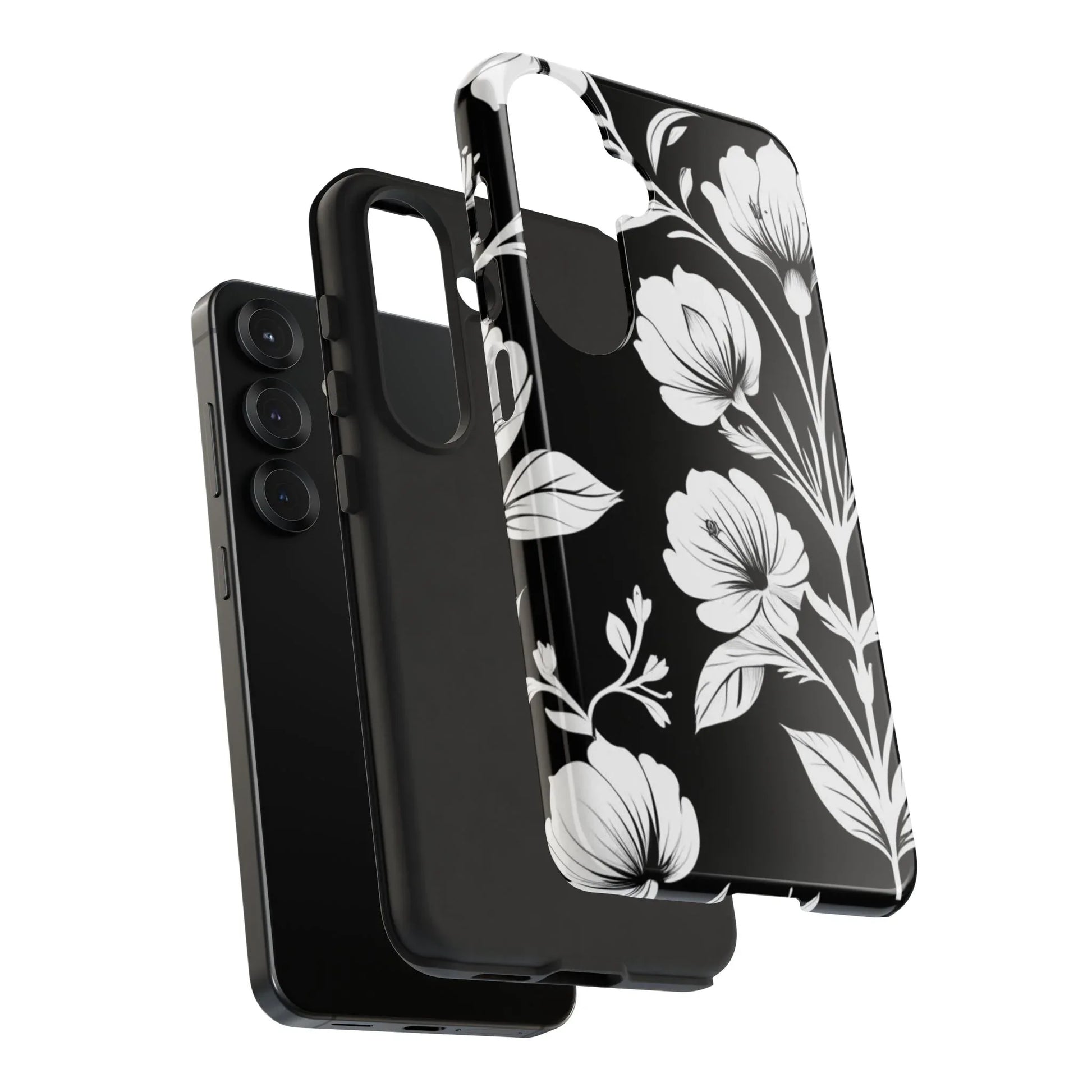 Elegant Floral Phone Case for Galaxy S20-S25 - KARARMDESIGN