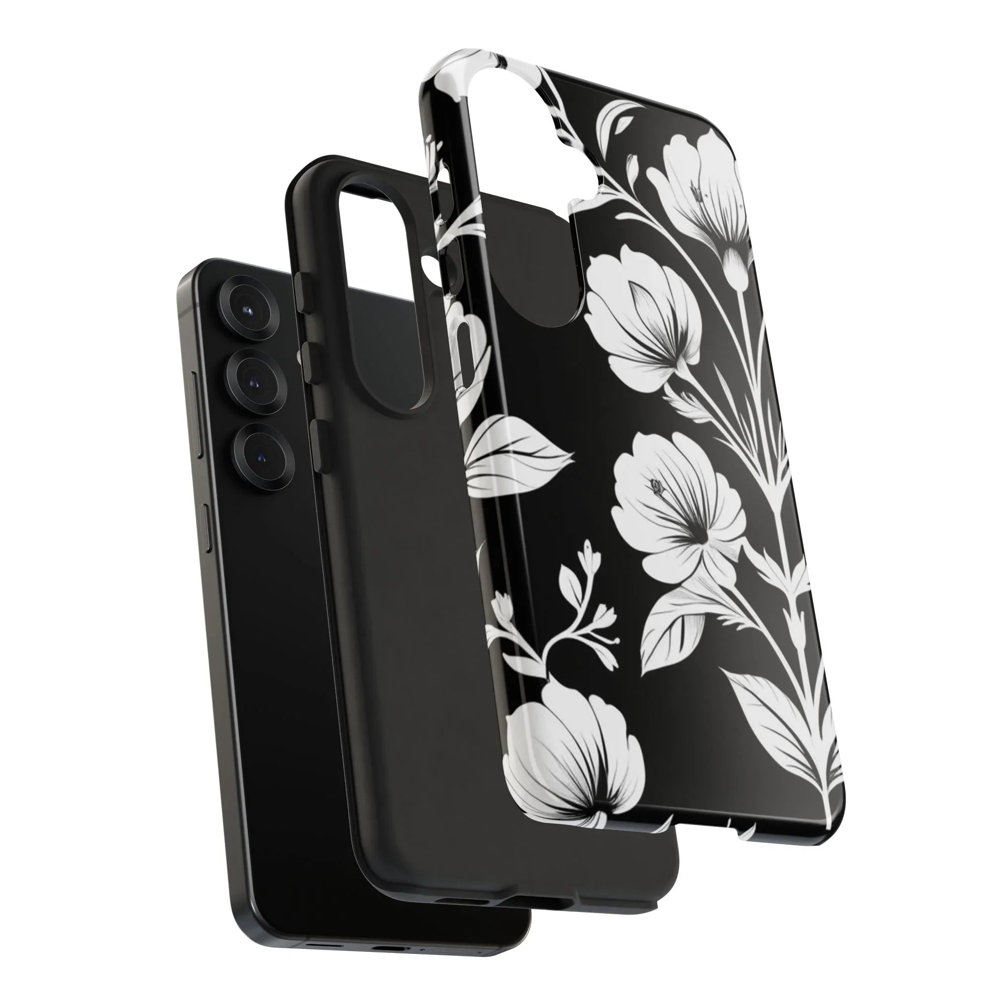Elegant Floral Phone Case for Galaxy S20-S25 - KARARMDESIGN