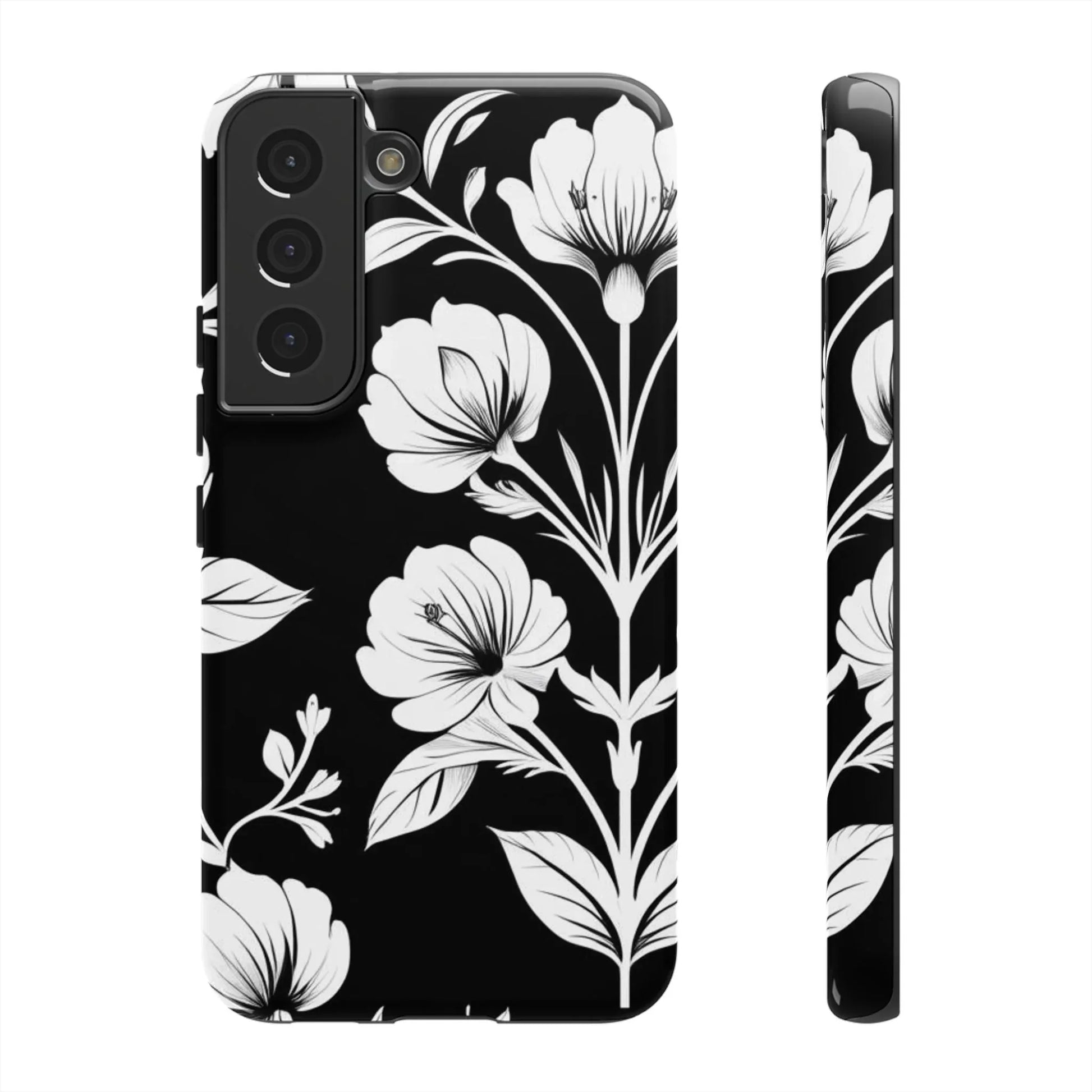 Elegant Floral Phone Case for Galaxy S20-S25 - KARARMDESIGN