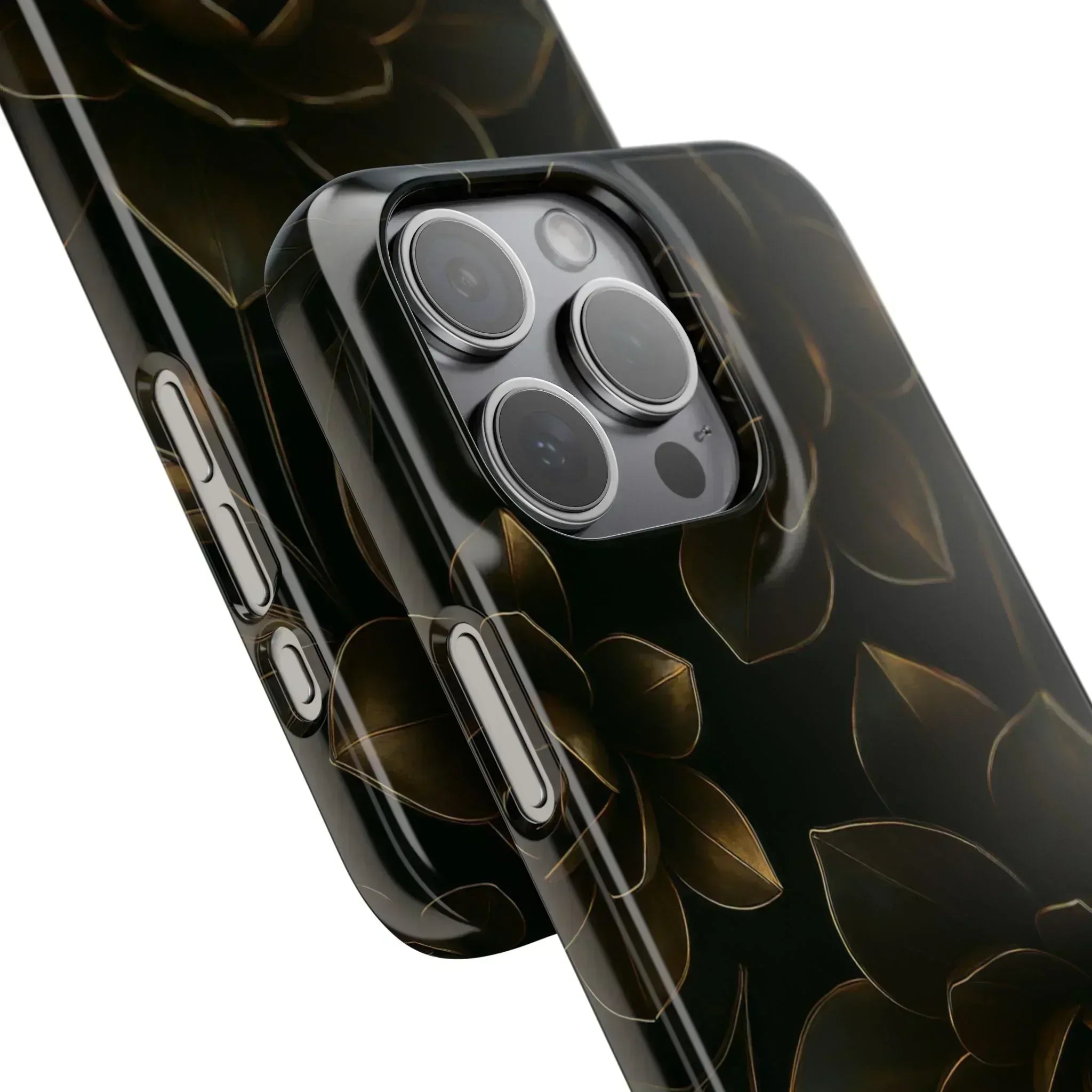 Metal Flower Phone Case for iPhone 8-16 and Galaxy S20-S24 - KARARMDESIGN