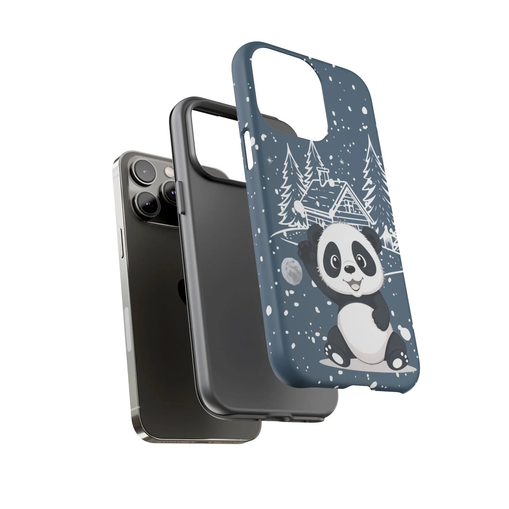 Cute Panda in a Winter Wonderland Phone Case for iPhone 8-17 - KARARMDESIGN