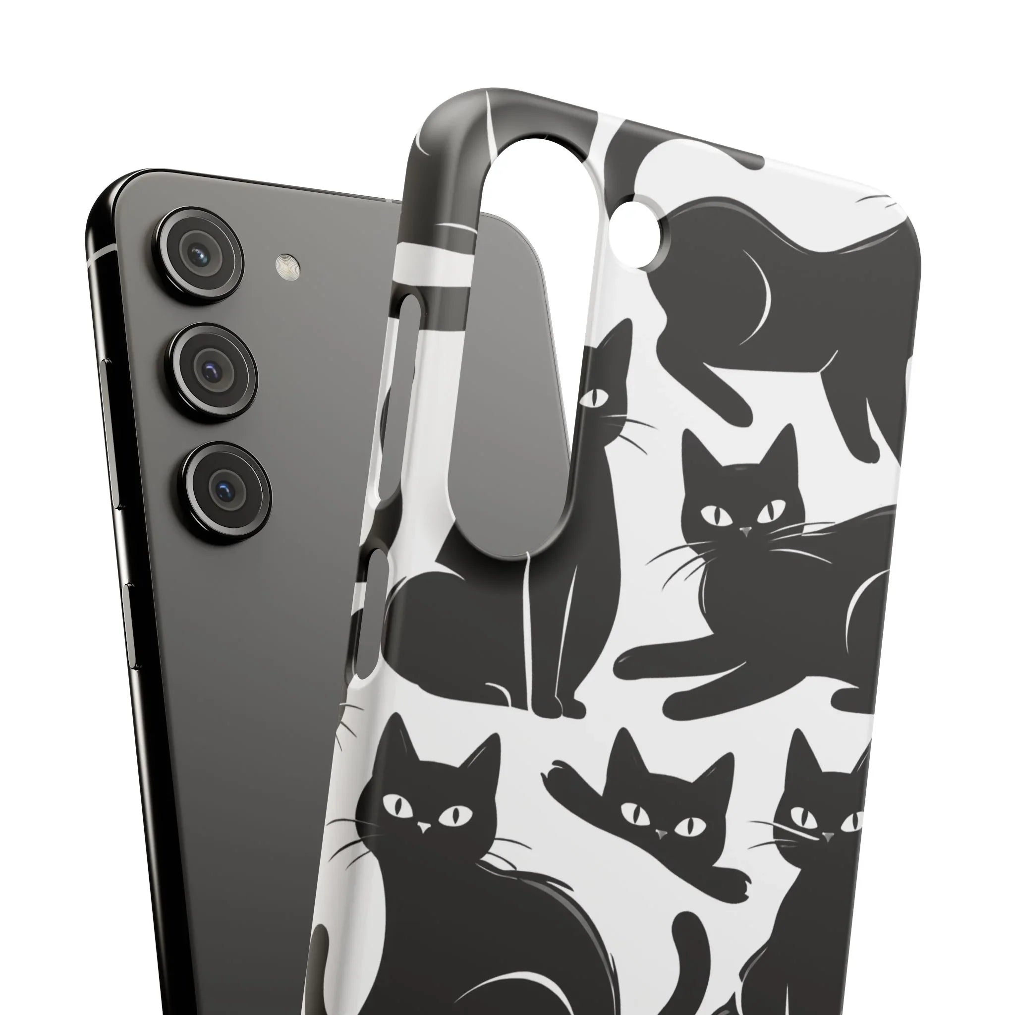 Black Cats Phone Case for iPhone 11-17 and Galaxy S20-S25 - KARARMDESIGN