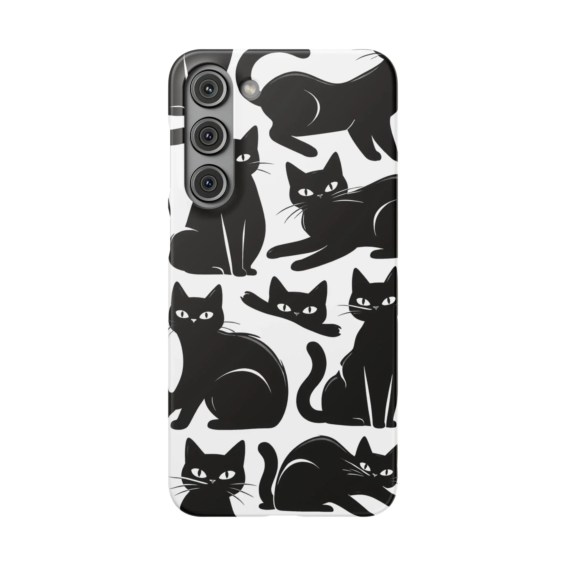 Black Cats Phone Case for iPhone 11-17 and Galaxy S20-S25 - KARARMDESIGN