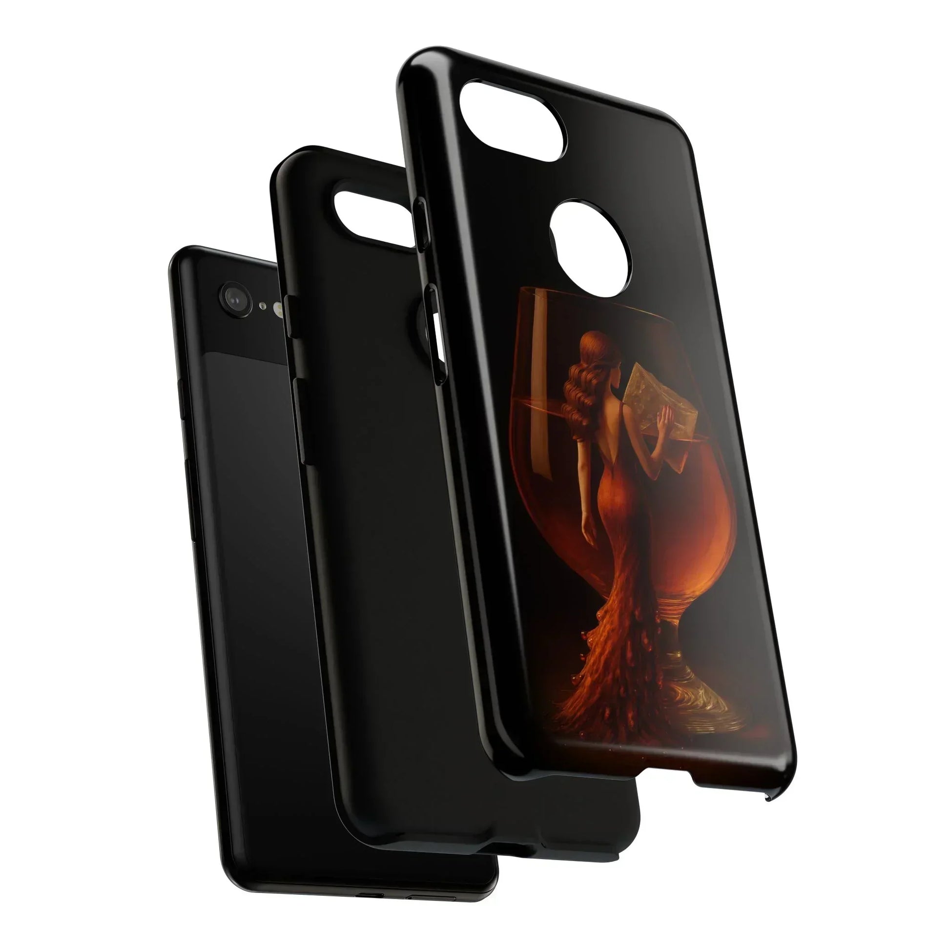 Elegant Midnight Lady Phone Case for iPhone 8-16 and Google Pixel up to 9 Models - KarArmDesign