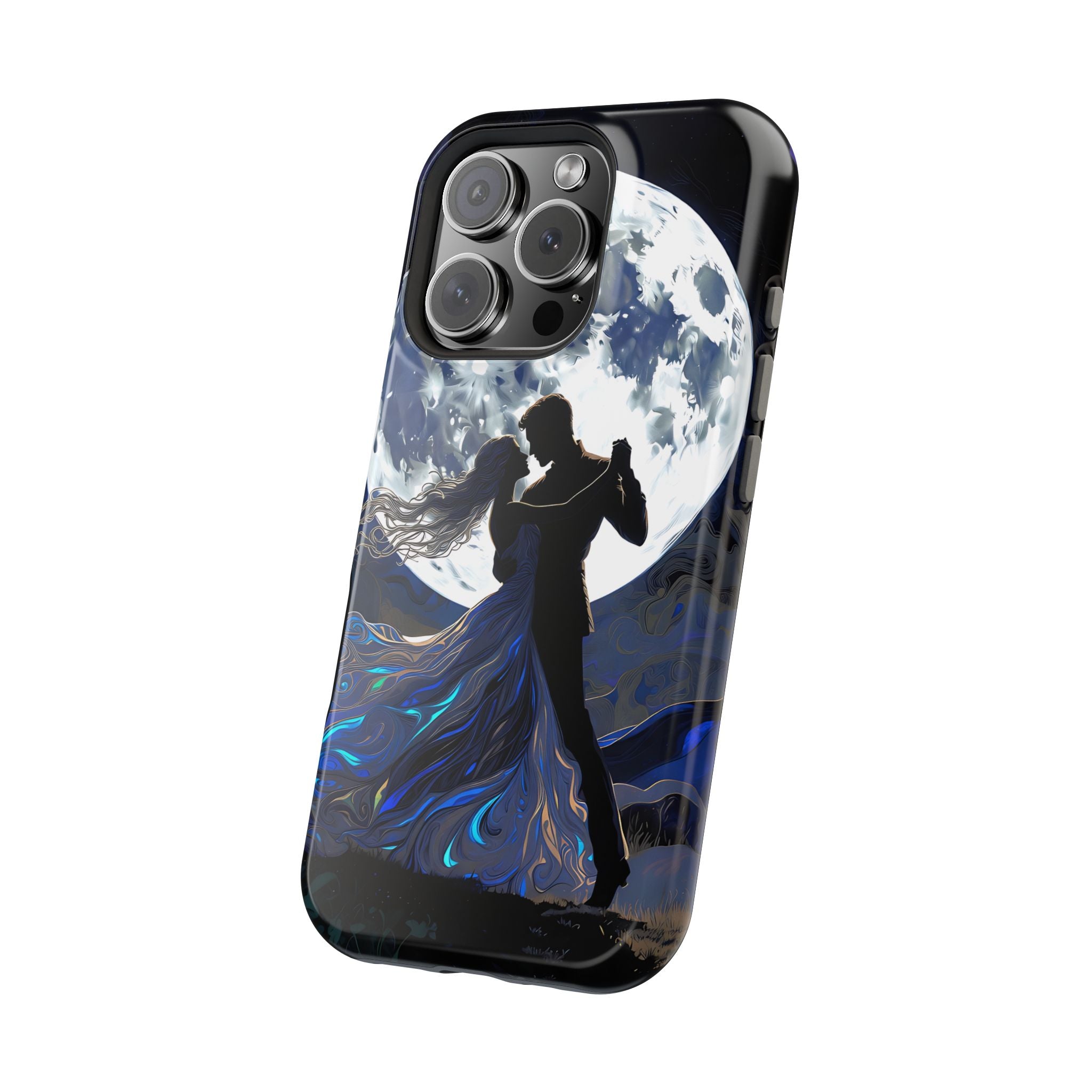 Romantic Moonlight Dance Magnetic Phone Case – iPhone 15–17 & Samsung Galaxy S26