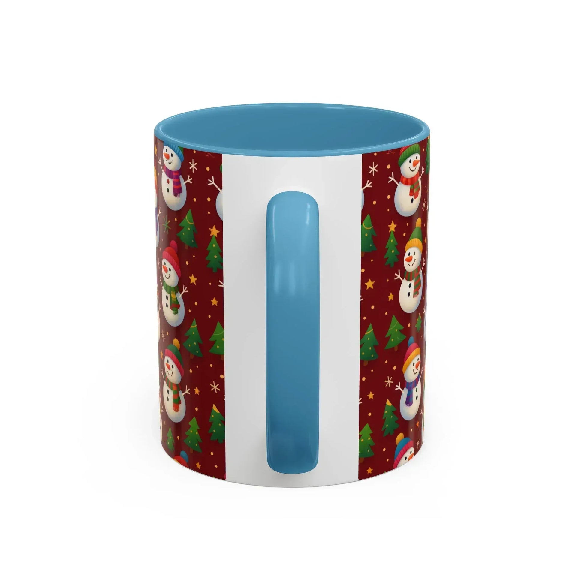 Festive Snowman Parade Accent Coffee Mug (11oz) - KARARMDESIGN