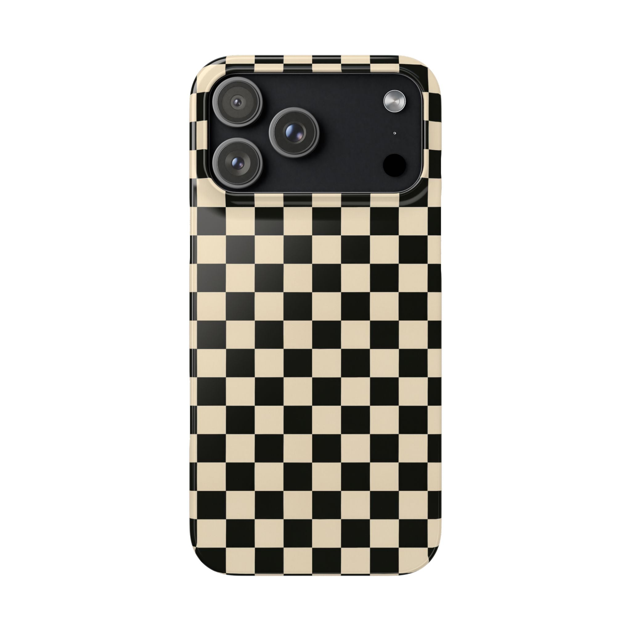 Stylish Matte Checker Phone Case for iPhone 11-17 & Galaxy S20-S26