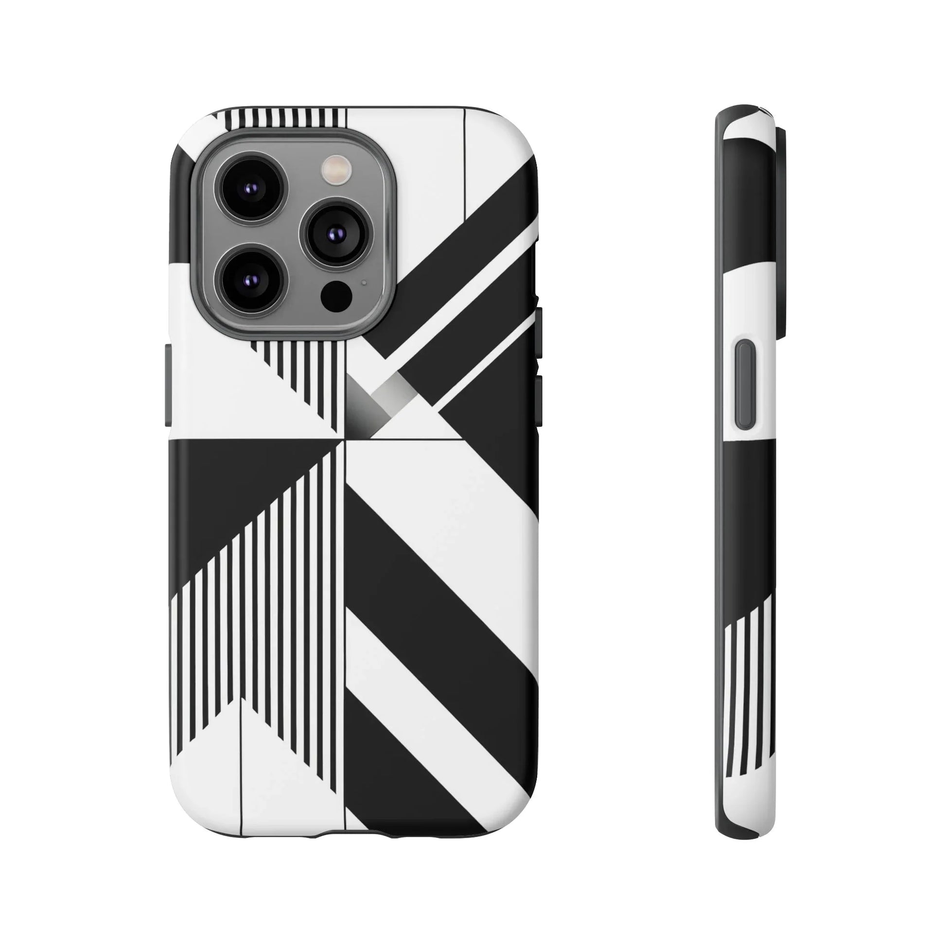 Monochrome Tough Phone Case for iPhone 11-16 and Galaxy S20–S25 - KARARMDESIGN
