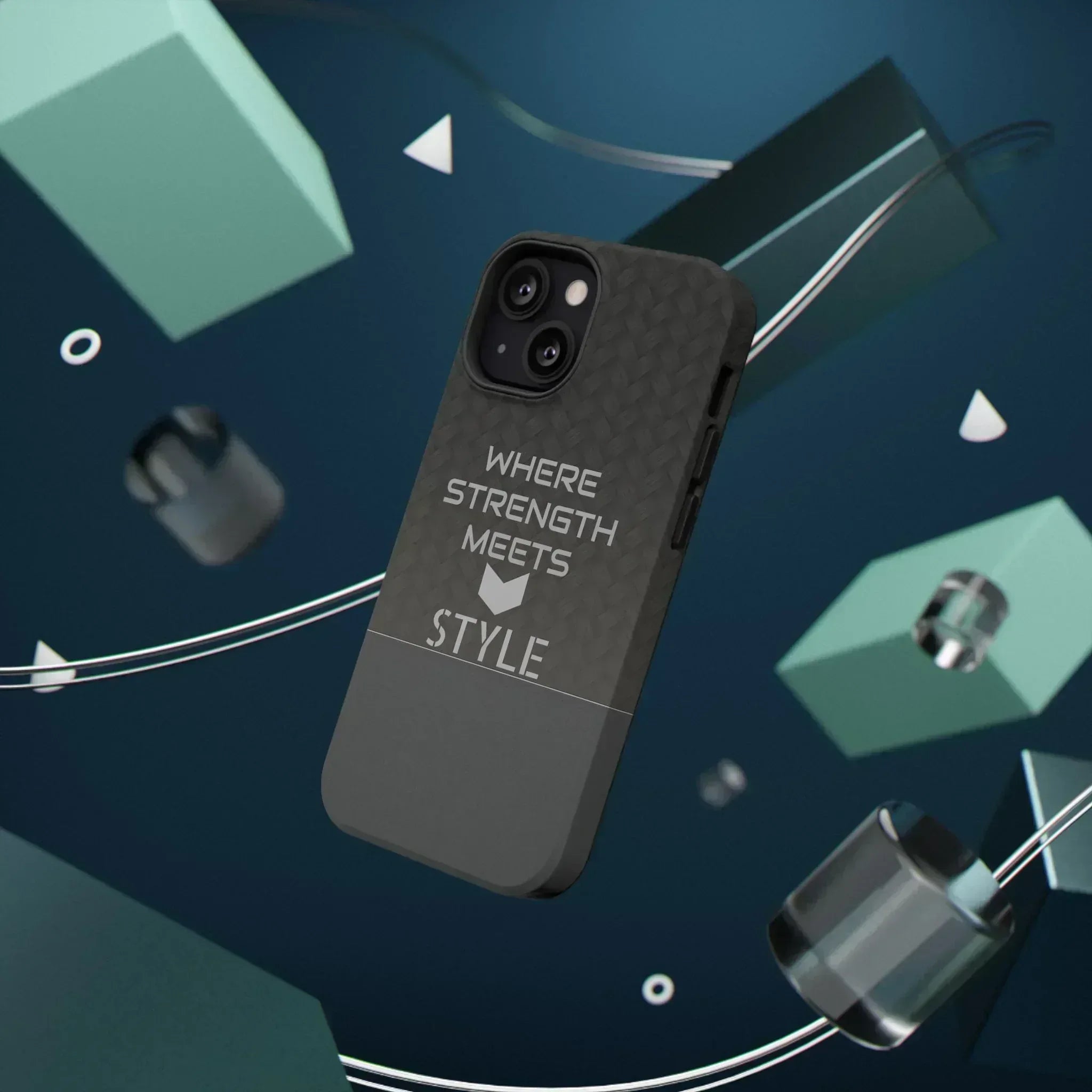 Gray Carbon Phone Case for iPhone 12-16 and Galaxy S21-S22 - KARARMDESIGN