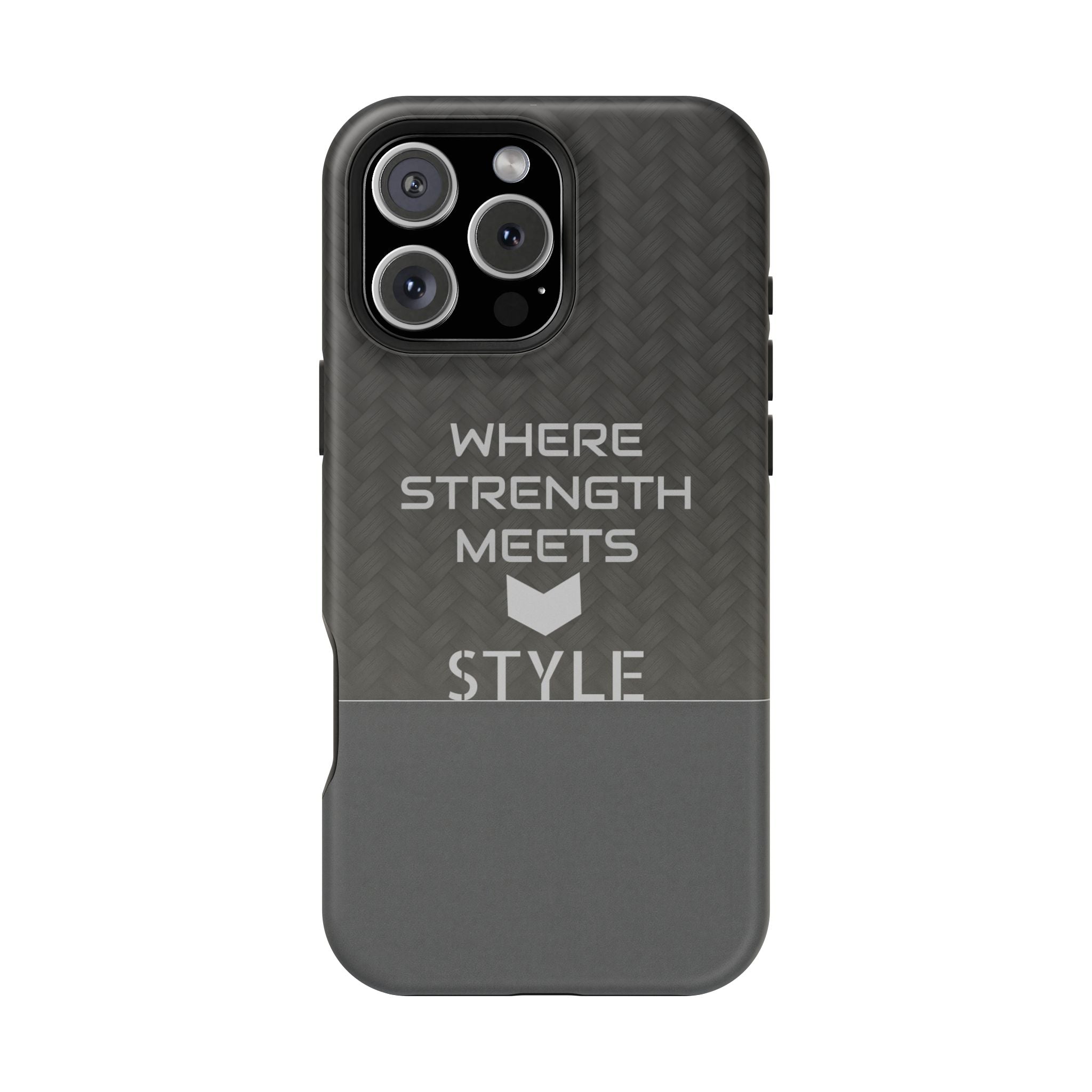 Gray Carbon Phone Case for iPhone 12-16 and Galaxy S21-S22