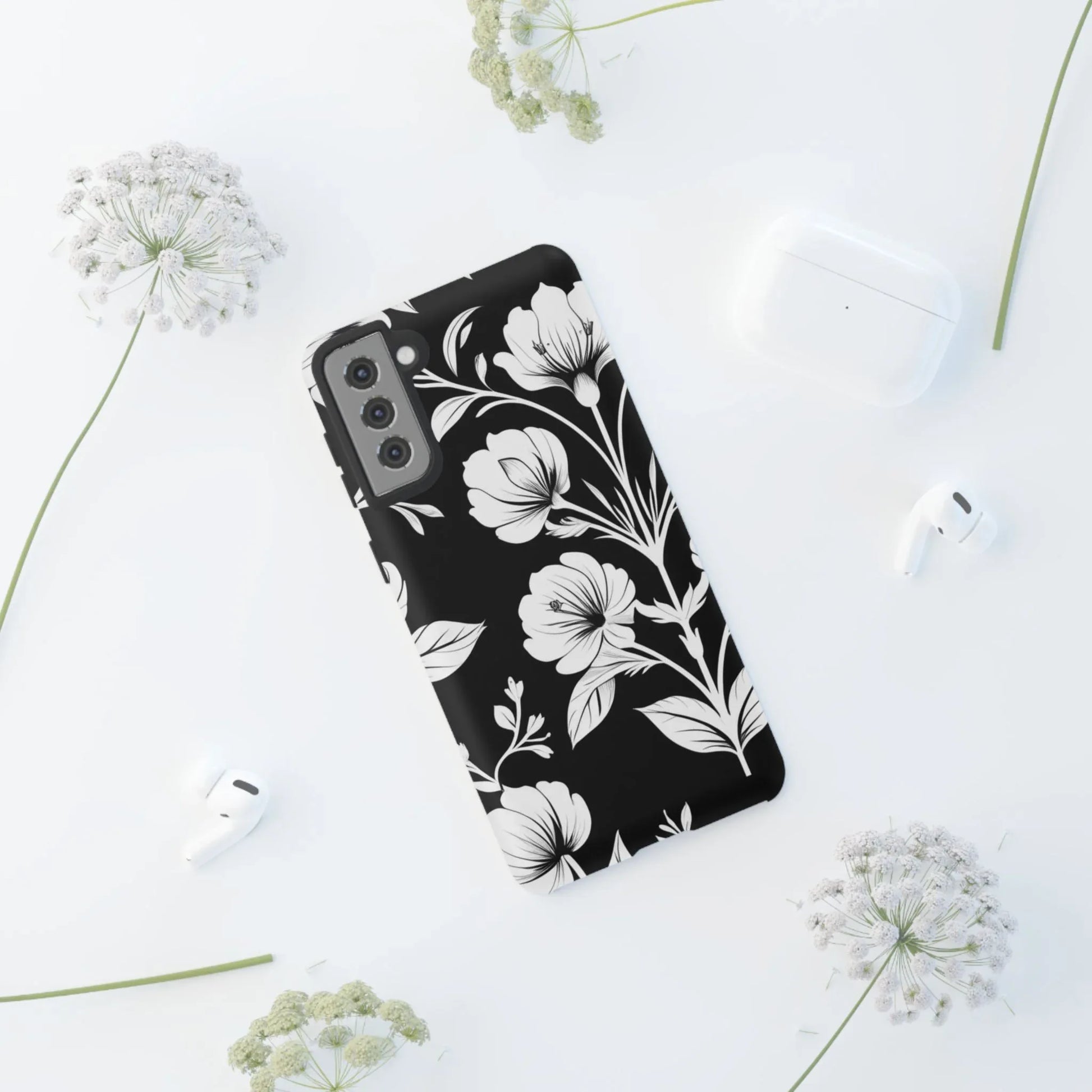 Elegant Floral Phone Case for Galaxy S20-S25 - KARARMDESIGN