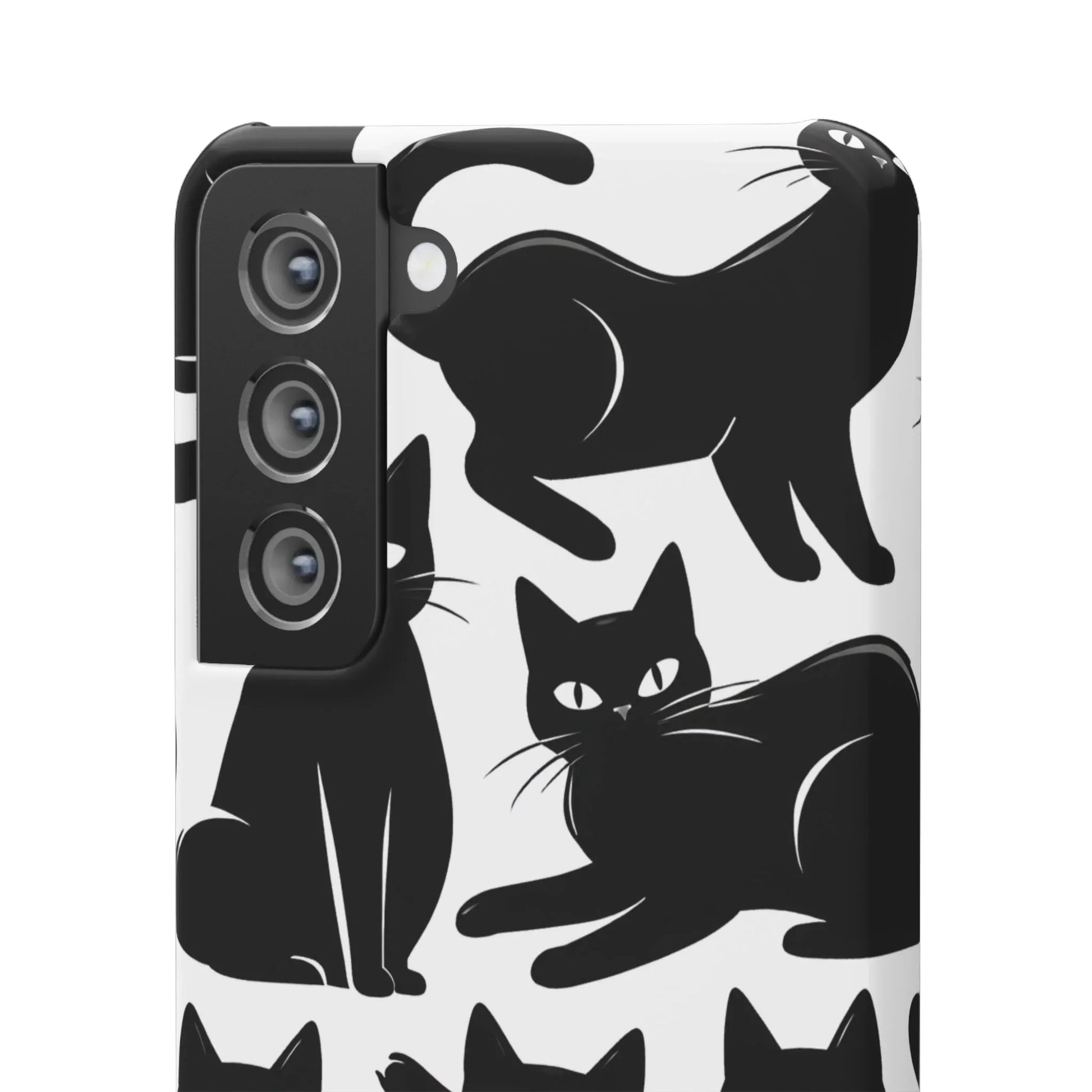 Black Cats Phone Case for iPhone 11-17 and Galaxy S20-S25 - KARARMDESIGN