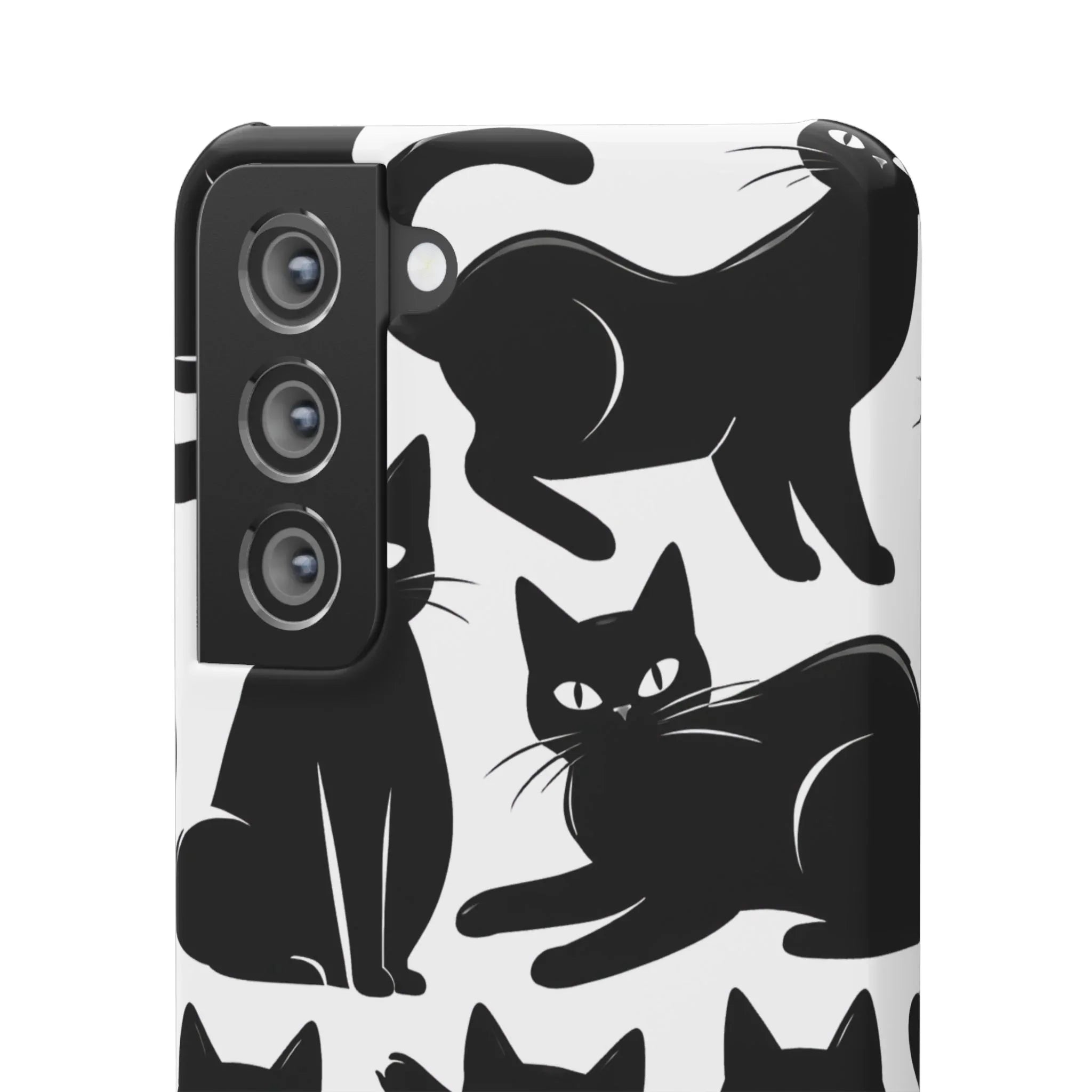 Black Cats Phone Case for iPhone 11-17 and Galaxy S20-S25 - KARARMDESIGN