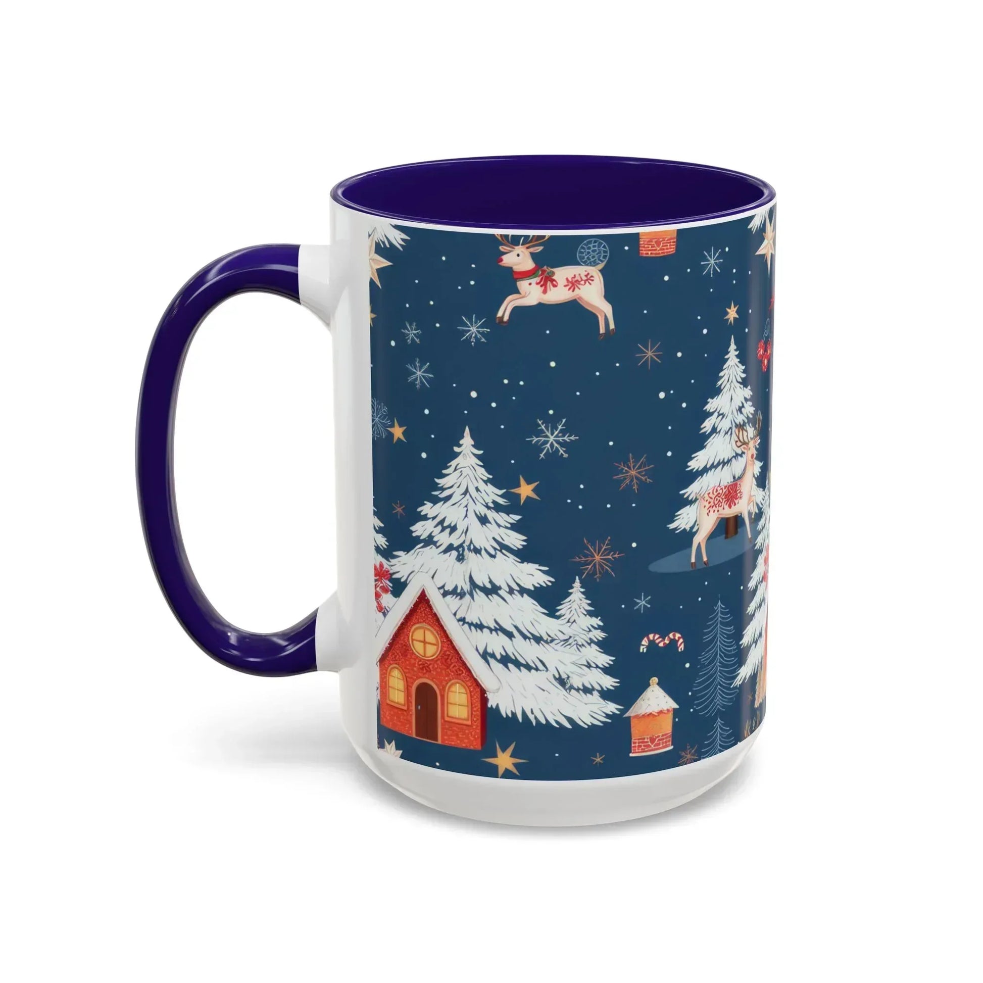 Dark Blue Christmas Mug - Colorful Mugs (11oz, 15oz) - KARARMDESIGN