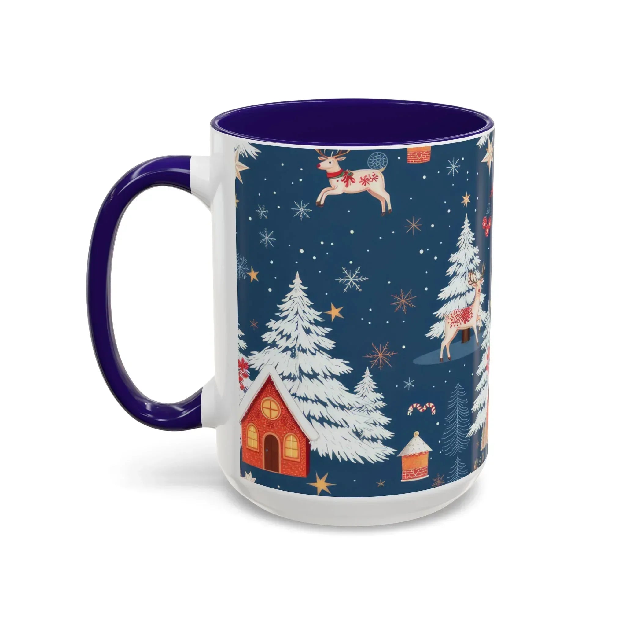 Dark Blue Christmas Mug - Colorful Mugs (11oz, 15oz) - KARARMDESIGN