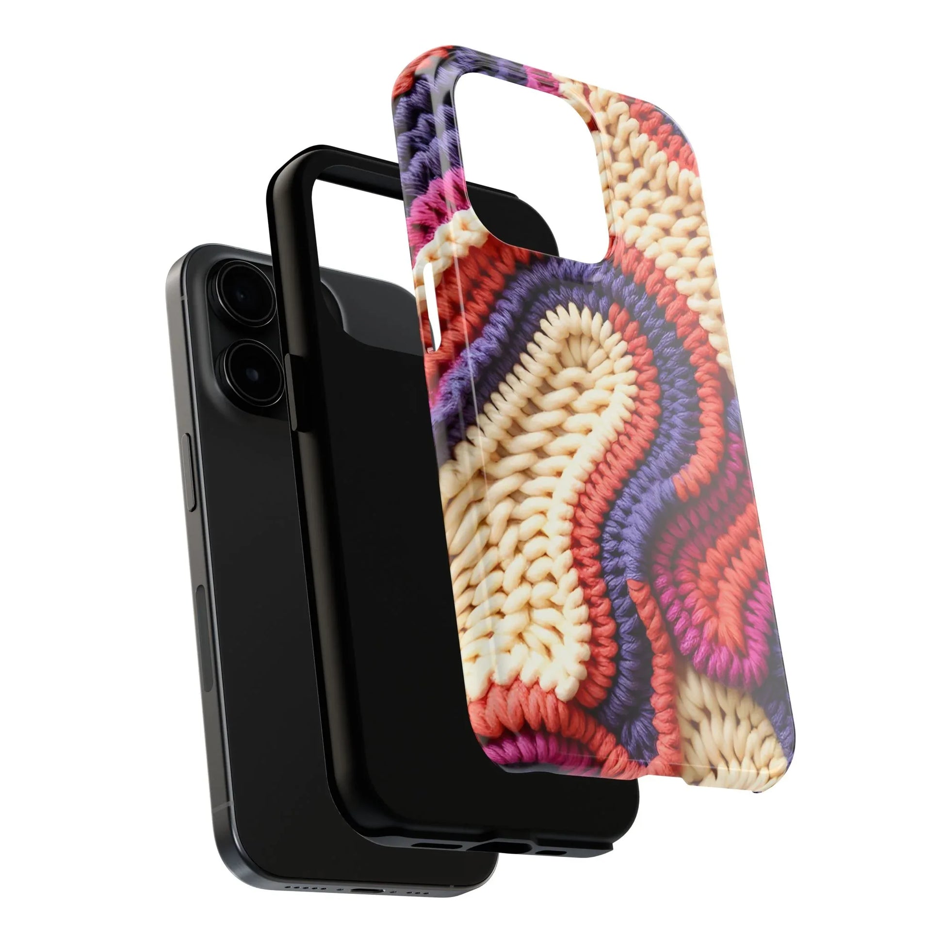 Handwoven Textile Art Phone Case for iPhone 11-17 and Galaxy S21-S25 - KARARMDESIGN