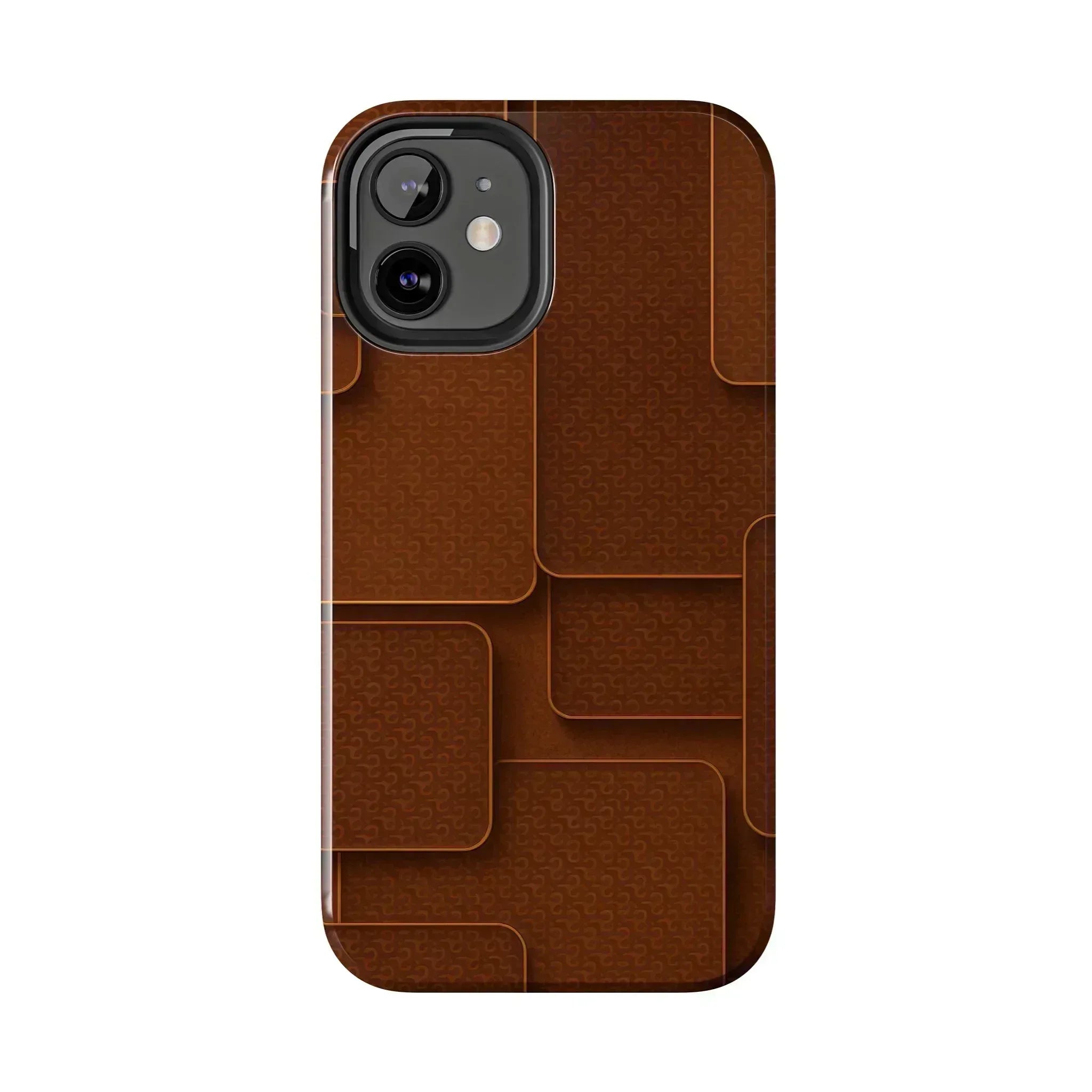 Textured Brown Phone Case for iPhone 7-16 and Samsung Galaxy S21-S24 - KARARMDESIGN