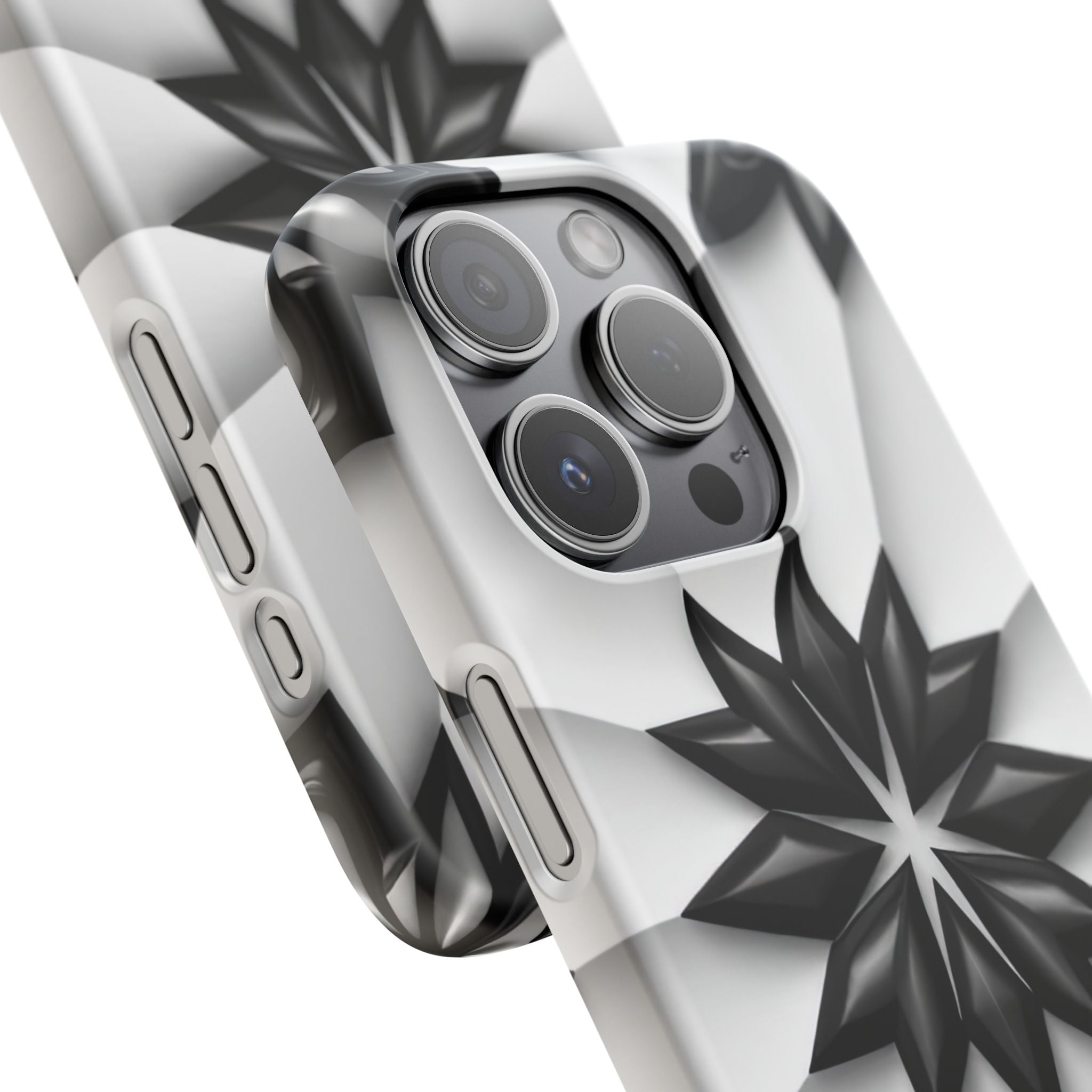 Black & White Geometric Snap Case for iPhone & Samsung Galaxy