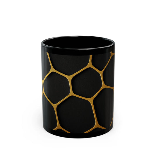 Celestial Grid Mug - Black Mug 11oz - KarArmDesign