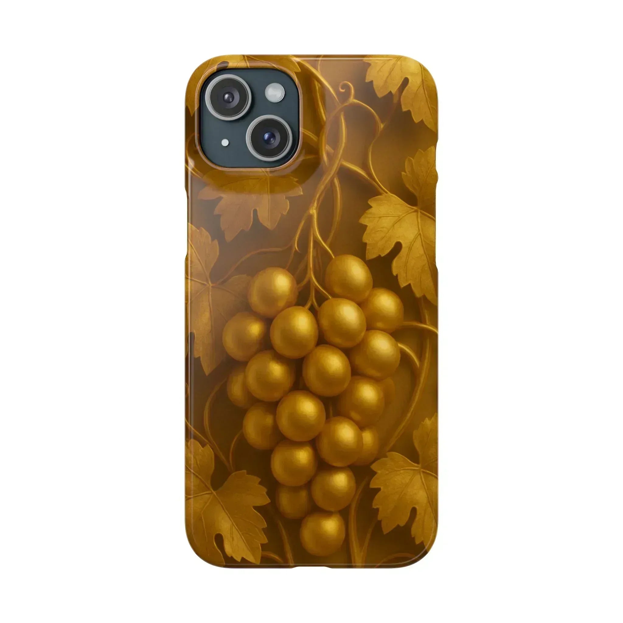 Golden Grapes Phone Case for iPhone 8–16 - KARARMDESIGN