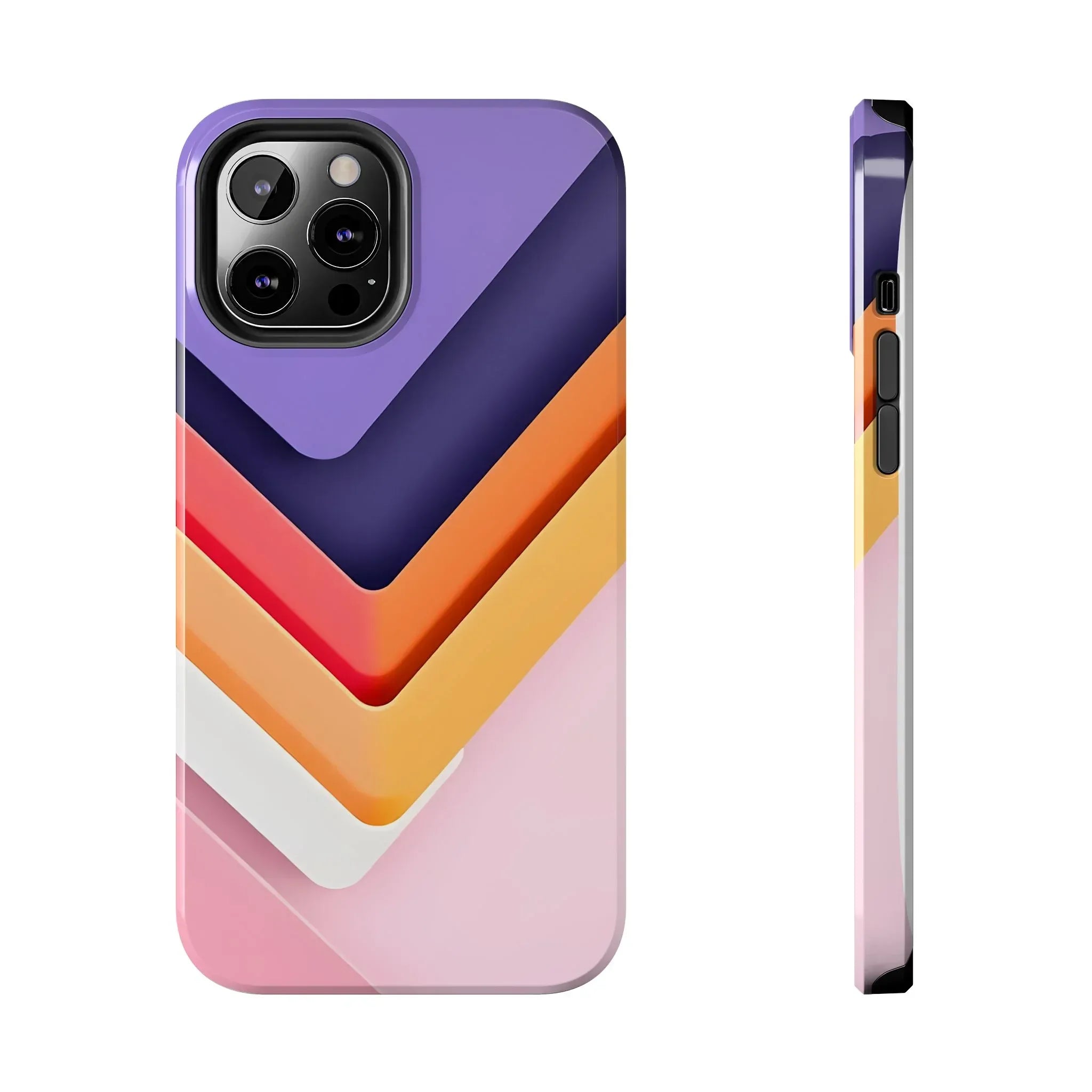 Vibrant Geometric Chevron Phone Case for iPhone and Galaxy - KARARMDESIGN