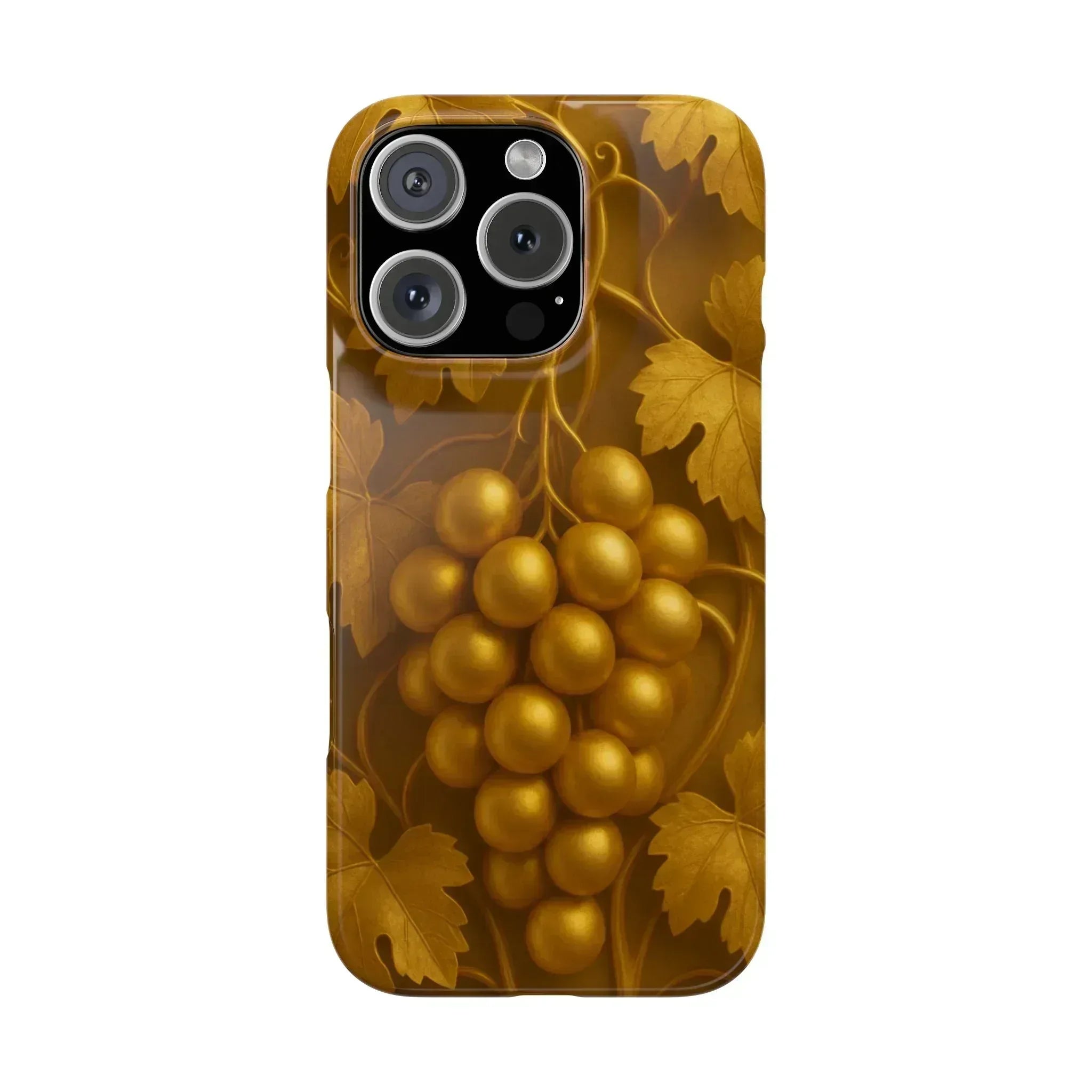Golden Grapes Phone Case for iPhone 8–16 - KARARMDESIGN