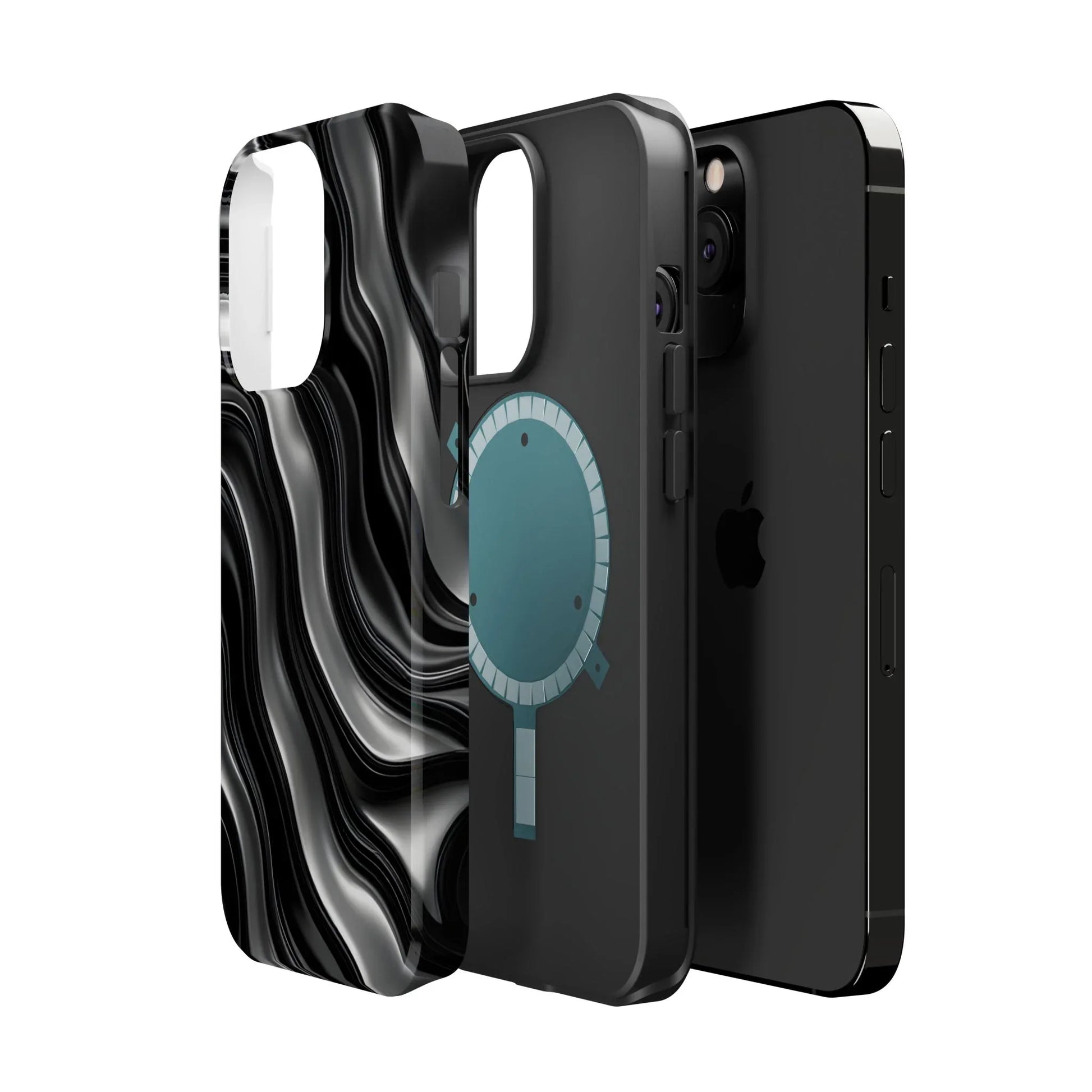 Wavy Illusion Marble Phone Case for iPhone 13-17 - KARARMDESIGN