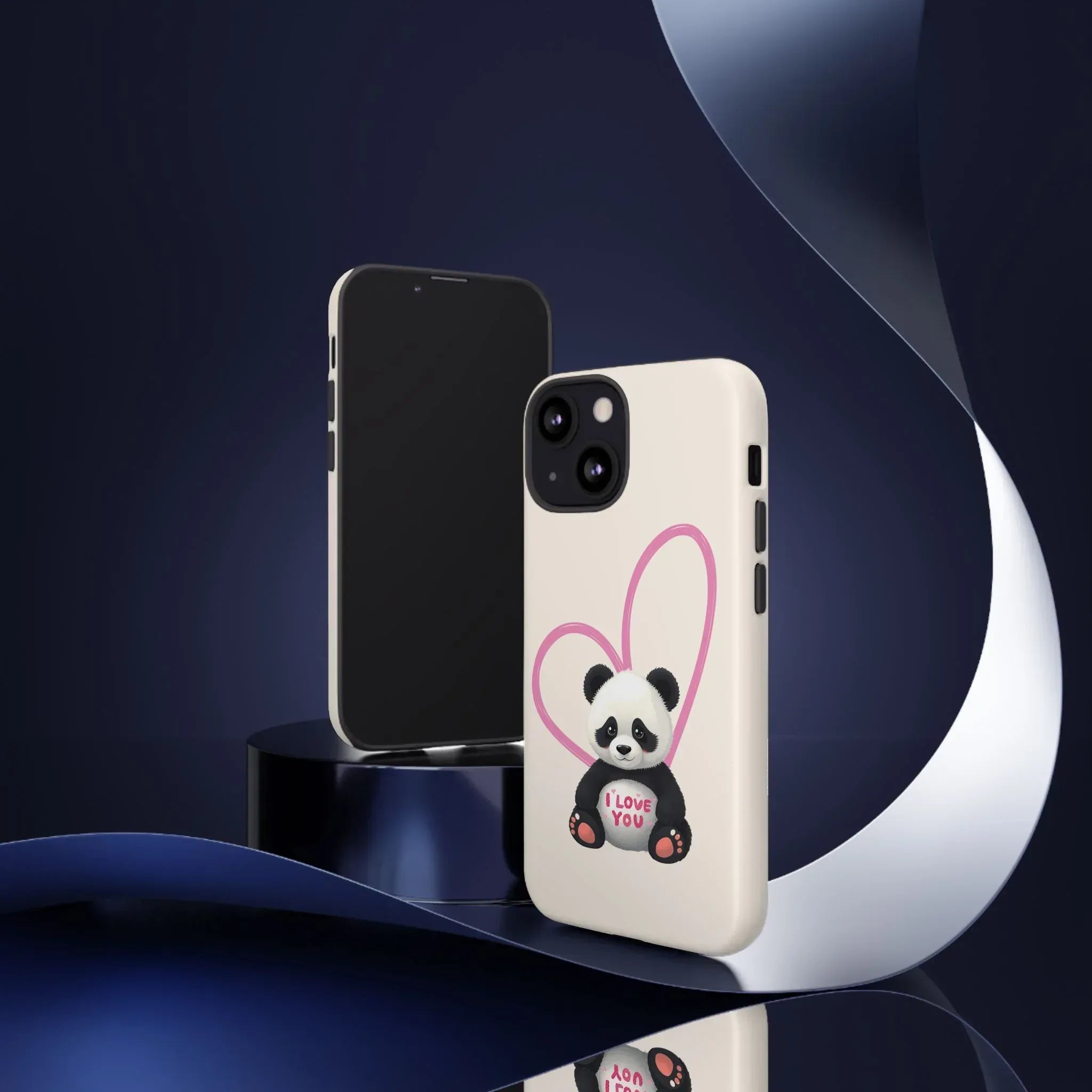 Cute Panda Heart Love Phone Case for iPhone 8-16 - KARARMDESIGN