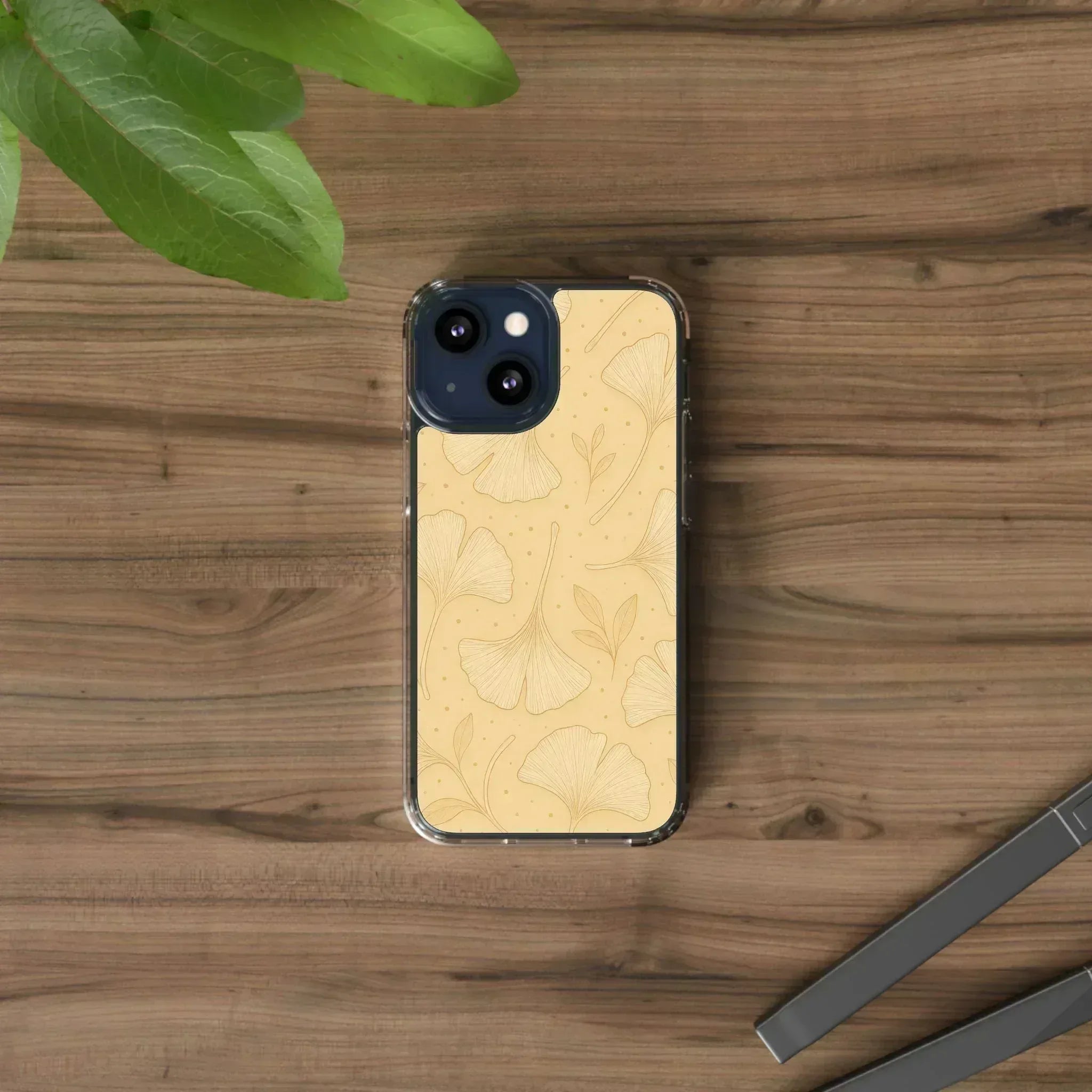 Ginkgo floral phone case for iPhone 12-16 and Galaxy S21 - KARARMDESIGN