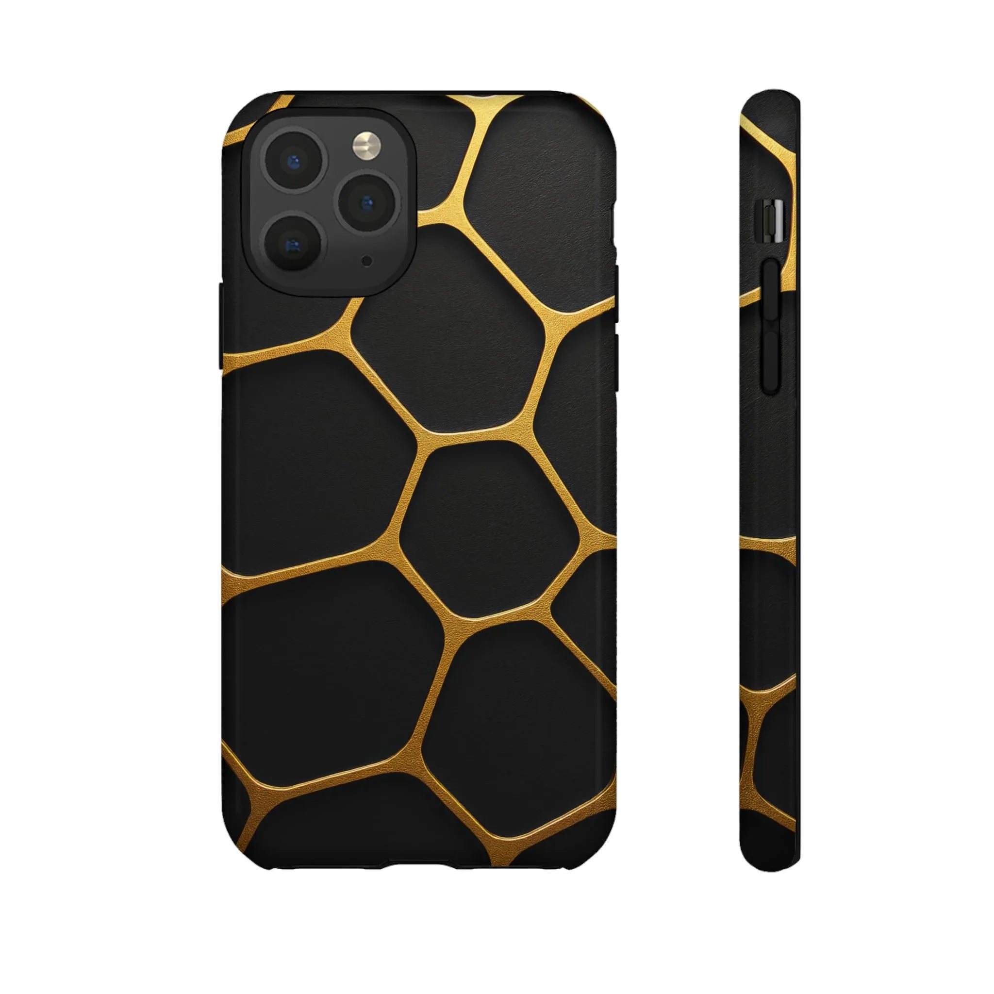 Golden Cellscape Phone Case for iPhone 8-17 and Galaxy S20-S25 - KARARMDESIGN