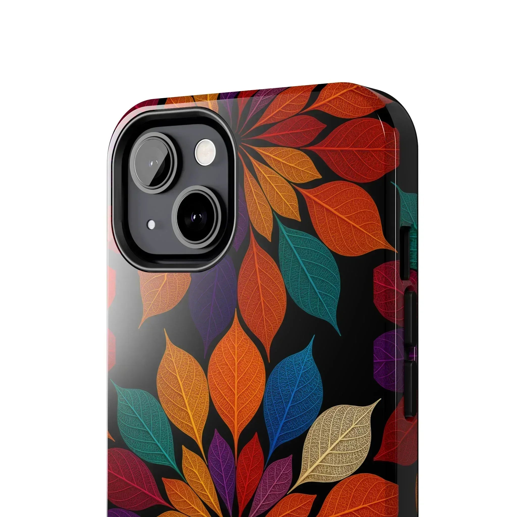 Leaf Mandala Phone Case for iPhone 11-16 and Galaxy S21-S24 - KARARMDESIGN