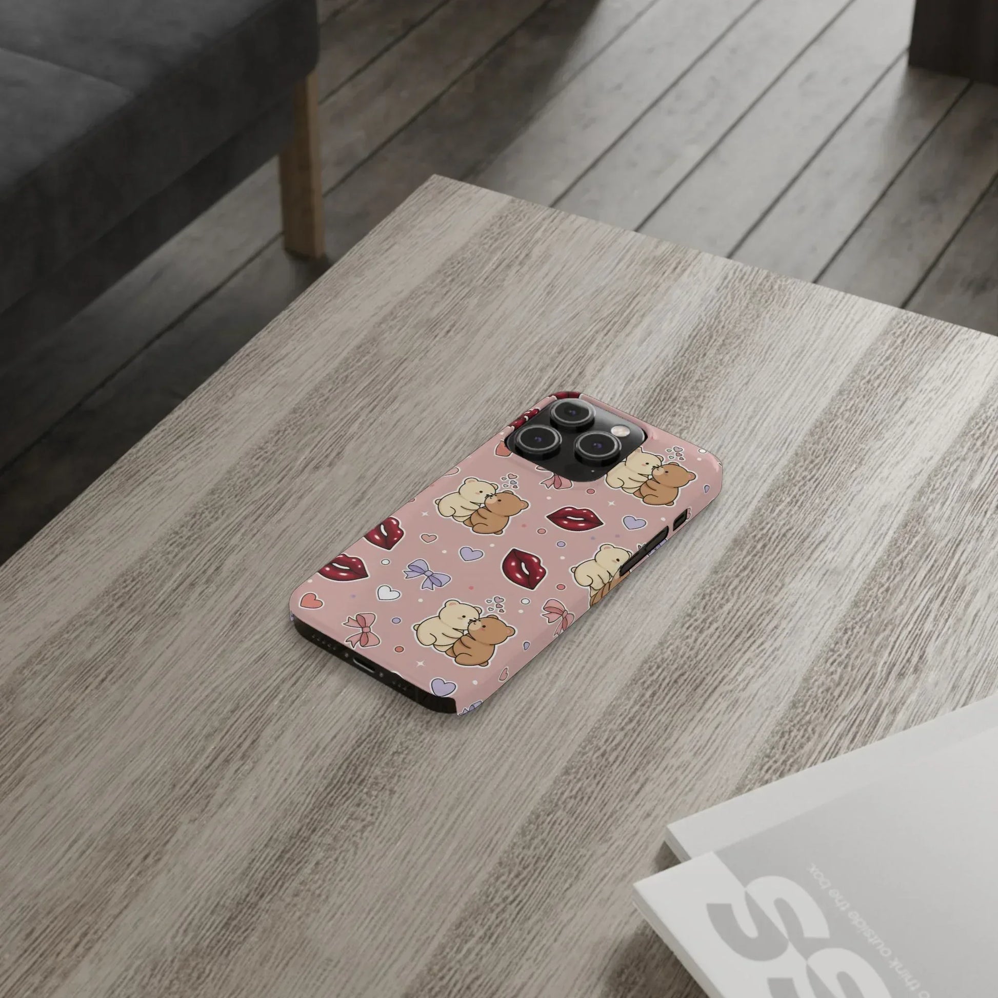 Bear Hug Bliss Phone Case for iPhone 11-17 - KARARMDESIGN