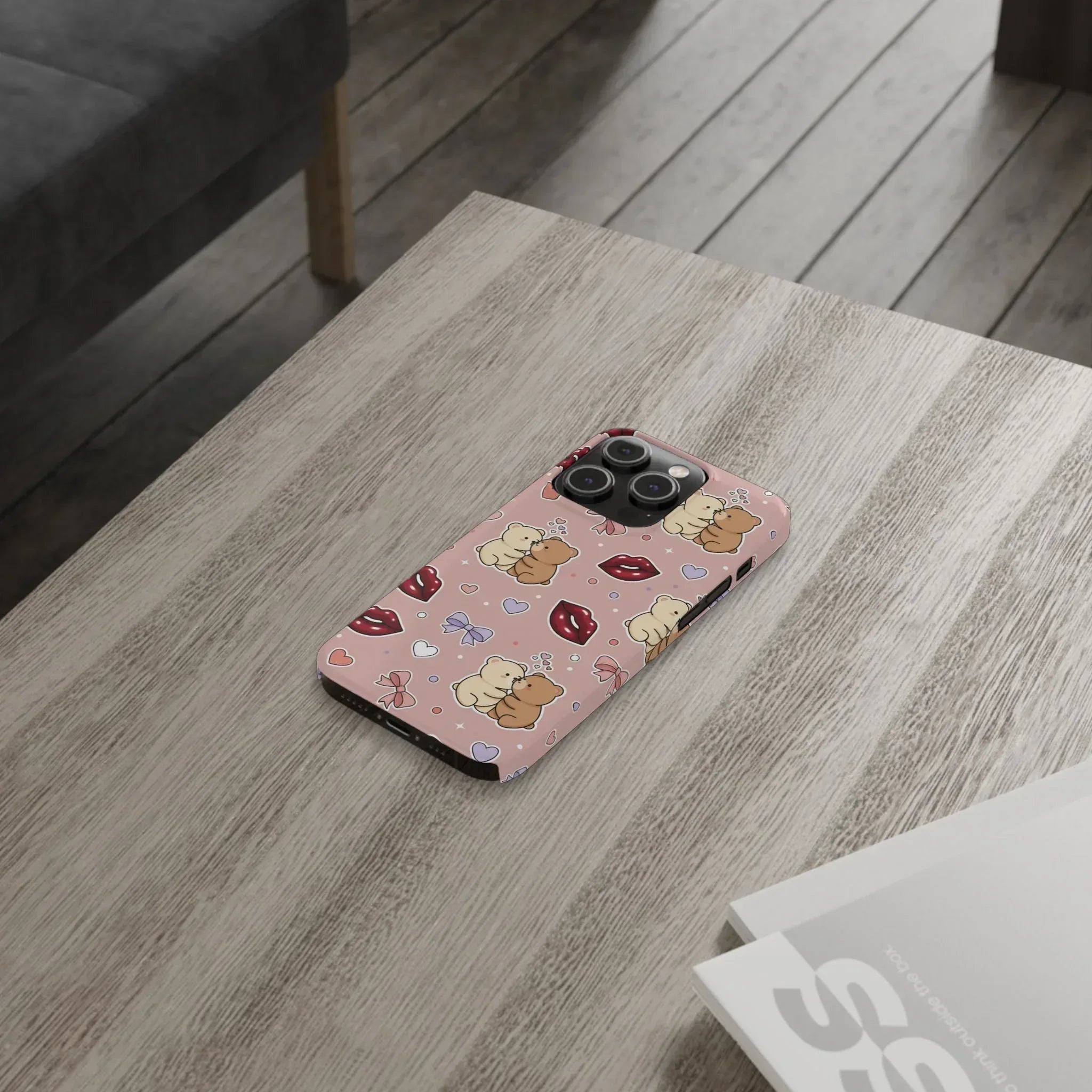 Bear Hug Bliss Phone Case for iPhone 11-17 - KARARMDESIGN