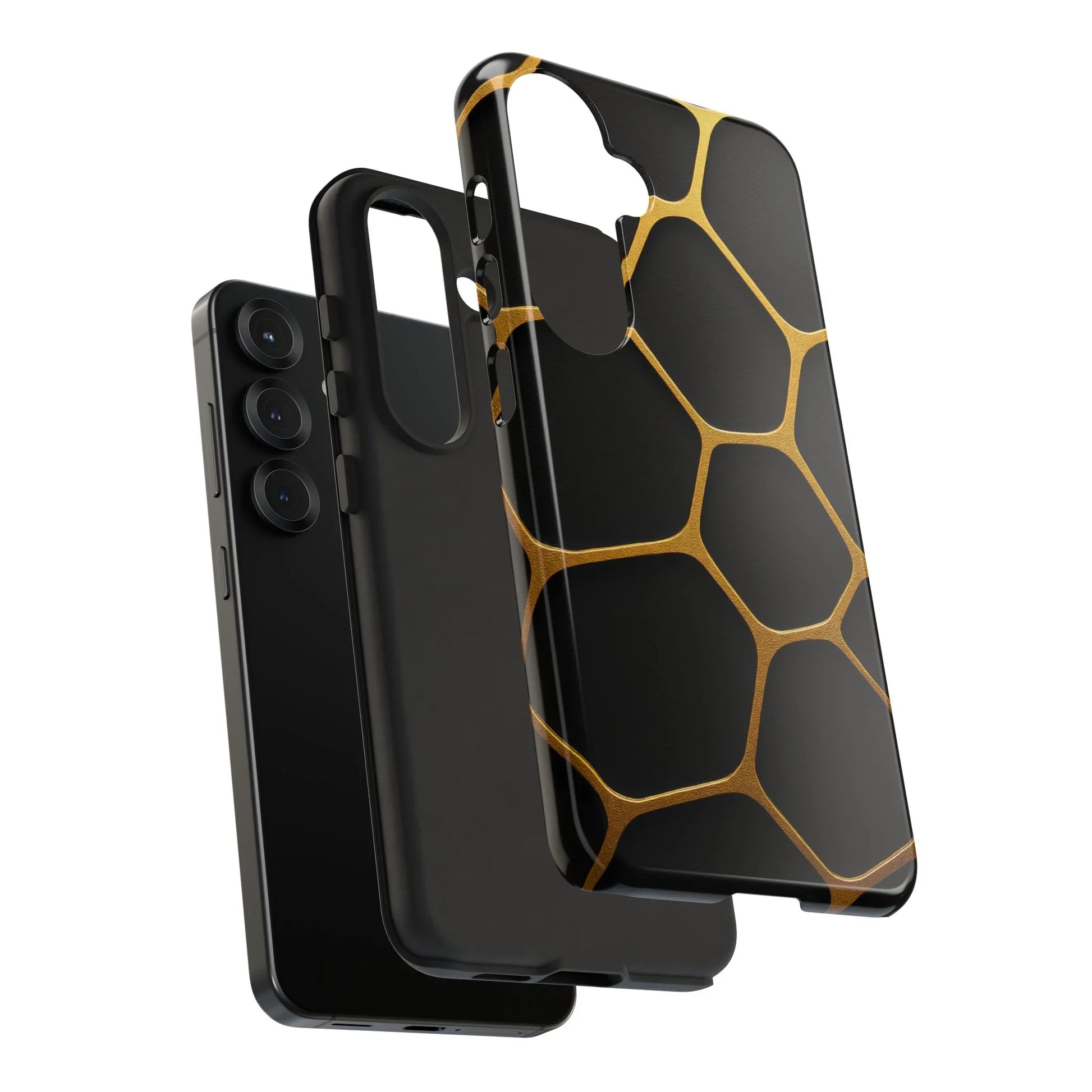 Golden Cellscape Phone Case for iPhone 8-16 and Galaxy S10-S25 Models - KarArmDesign