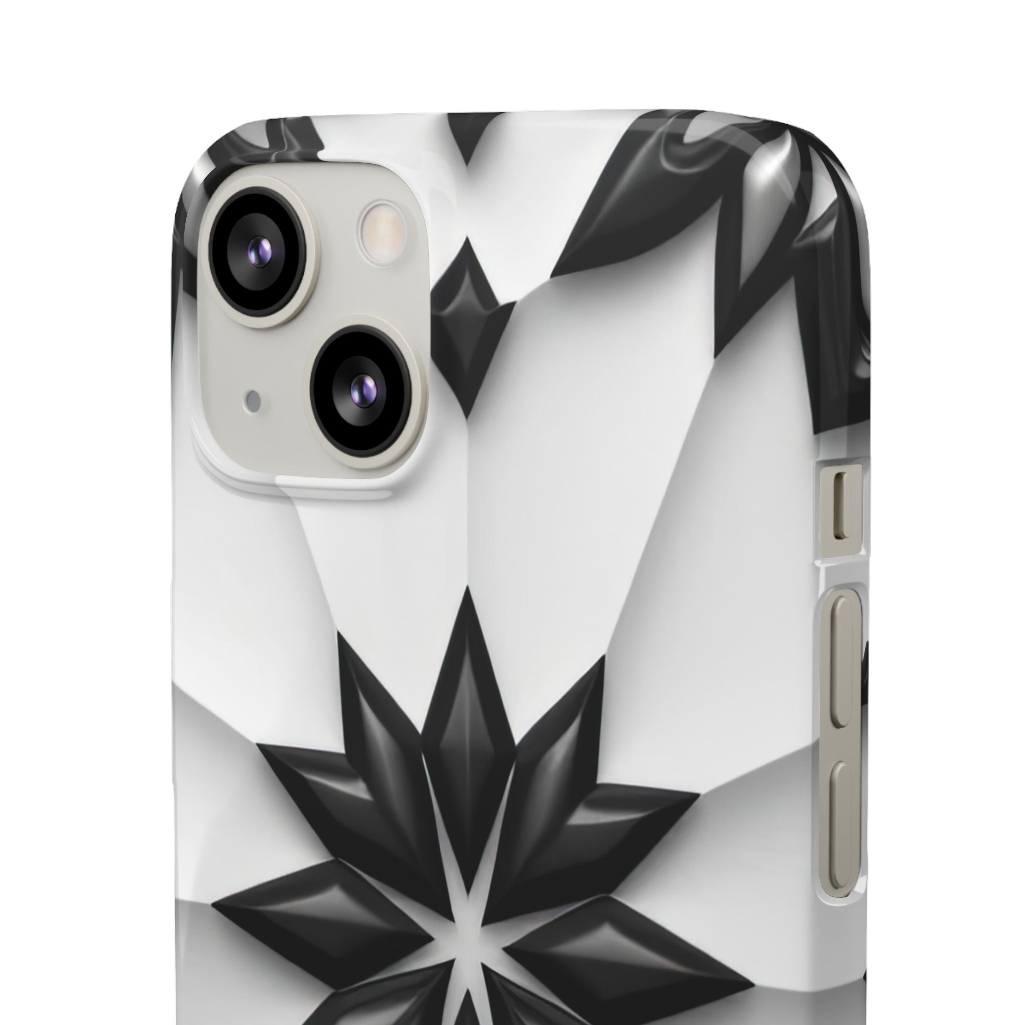 Black & White Geometric Snap Case for iPhone & Samsung Galaxy