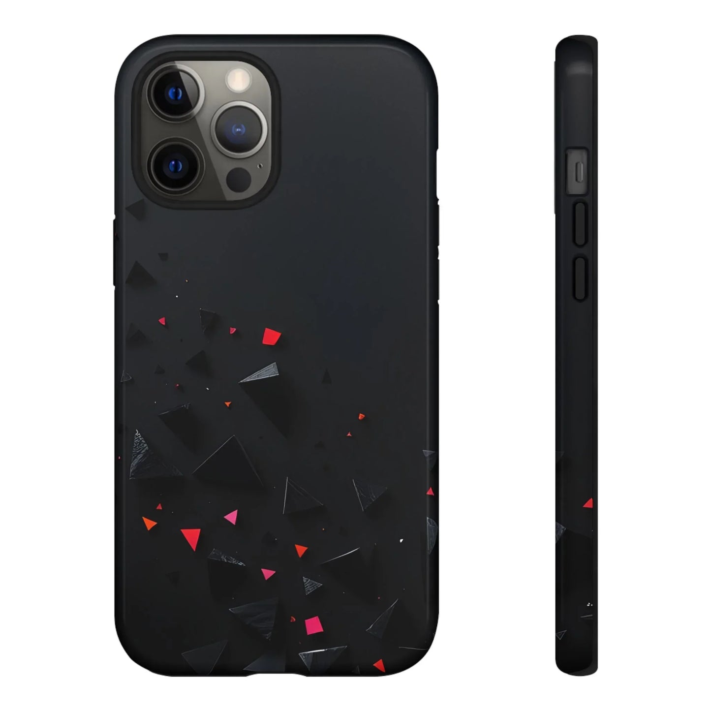 Black and Red Neon Phone Case for iPhone 8-16 and Pixel up to 9 Models - KarArmDesign